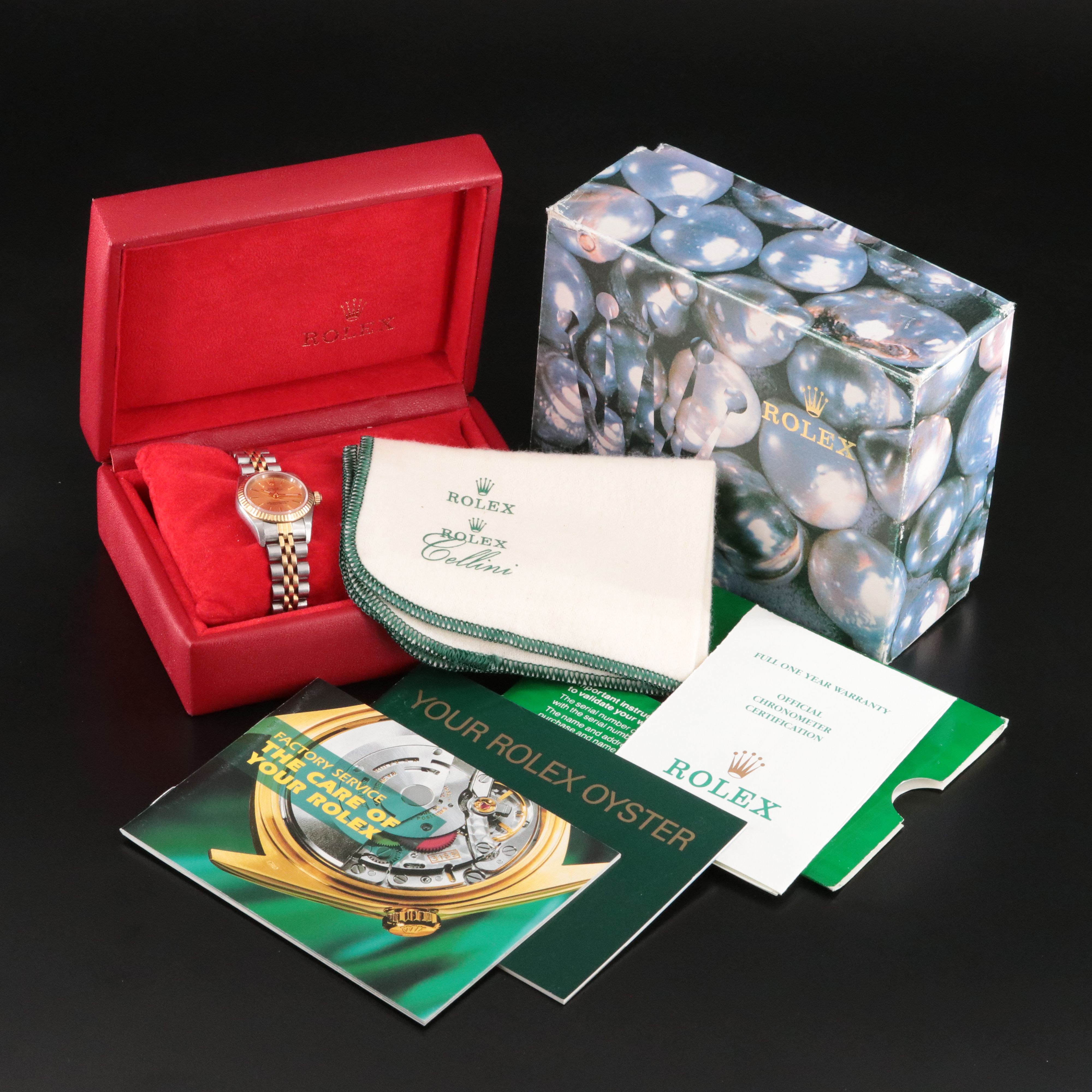 2001 Rolex Oyster Perpetual Champagne Dial 76193 Watch