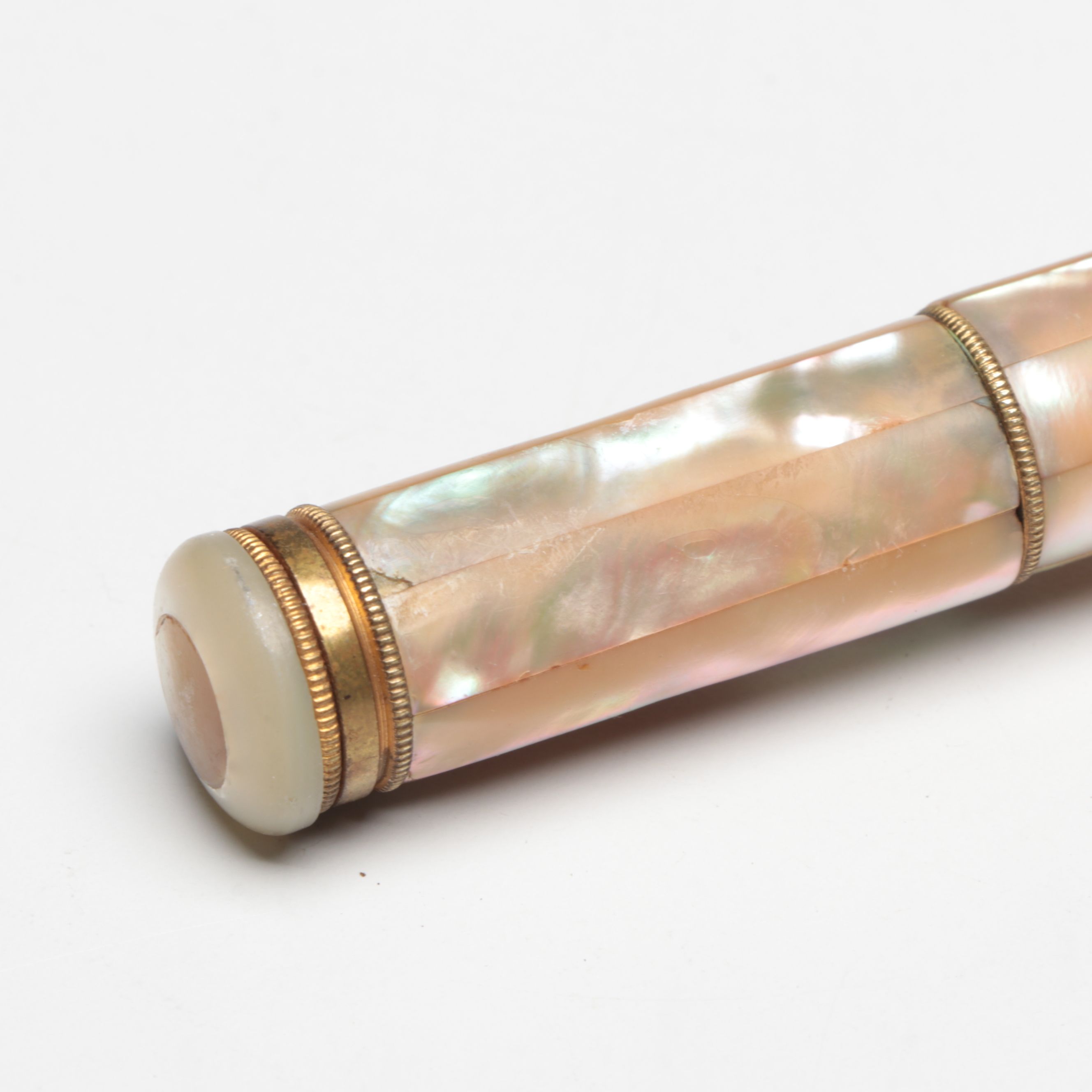 Gurney Bros. Mother of Pearl Lorgnette Opera Glasses with Framed Portraits