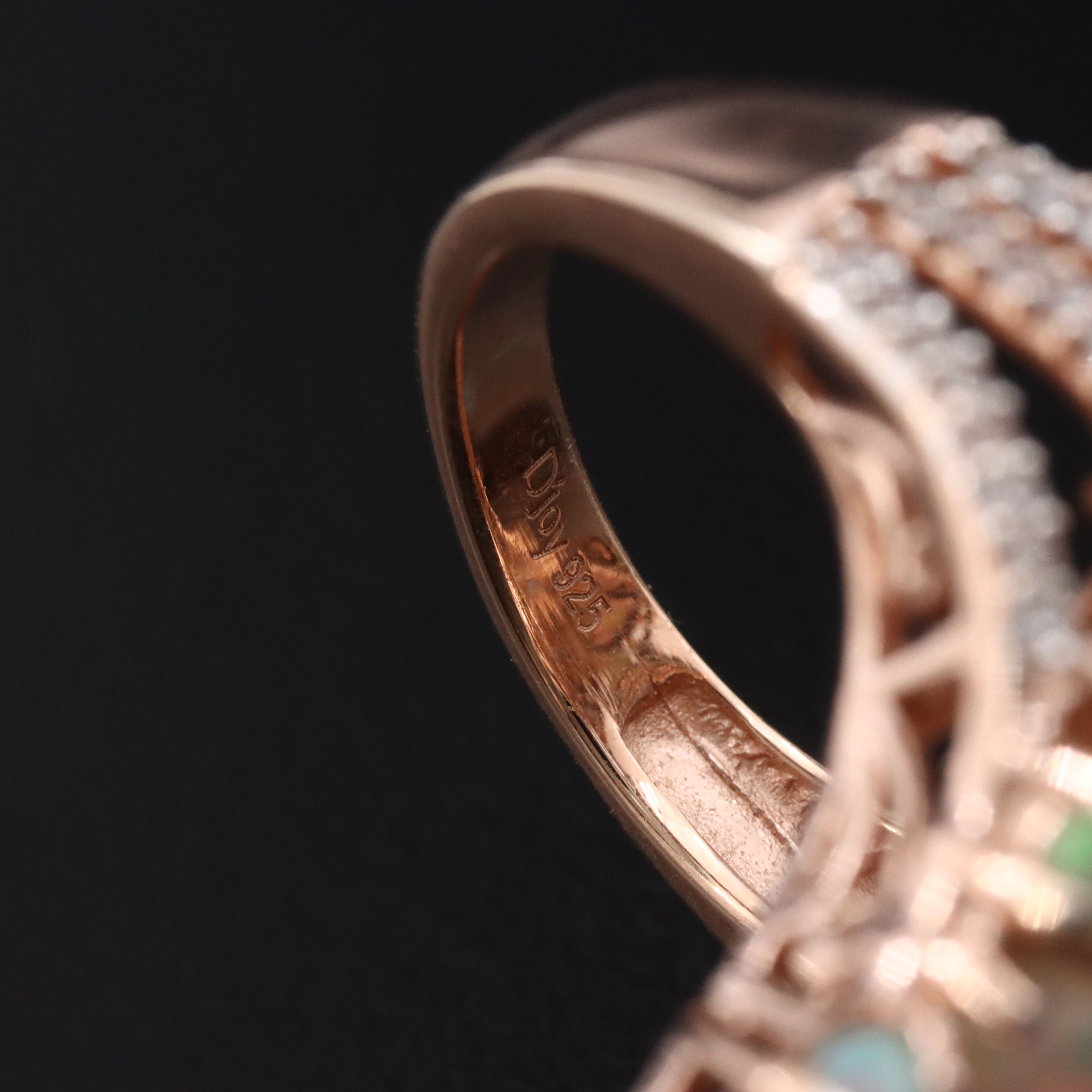 Sterling Giardinetti Ring Featuring Opal, Tanzanite, and Tourmaline