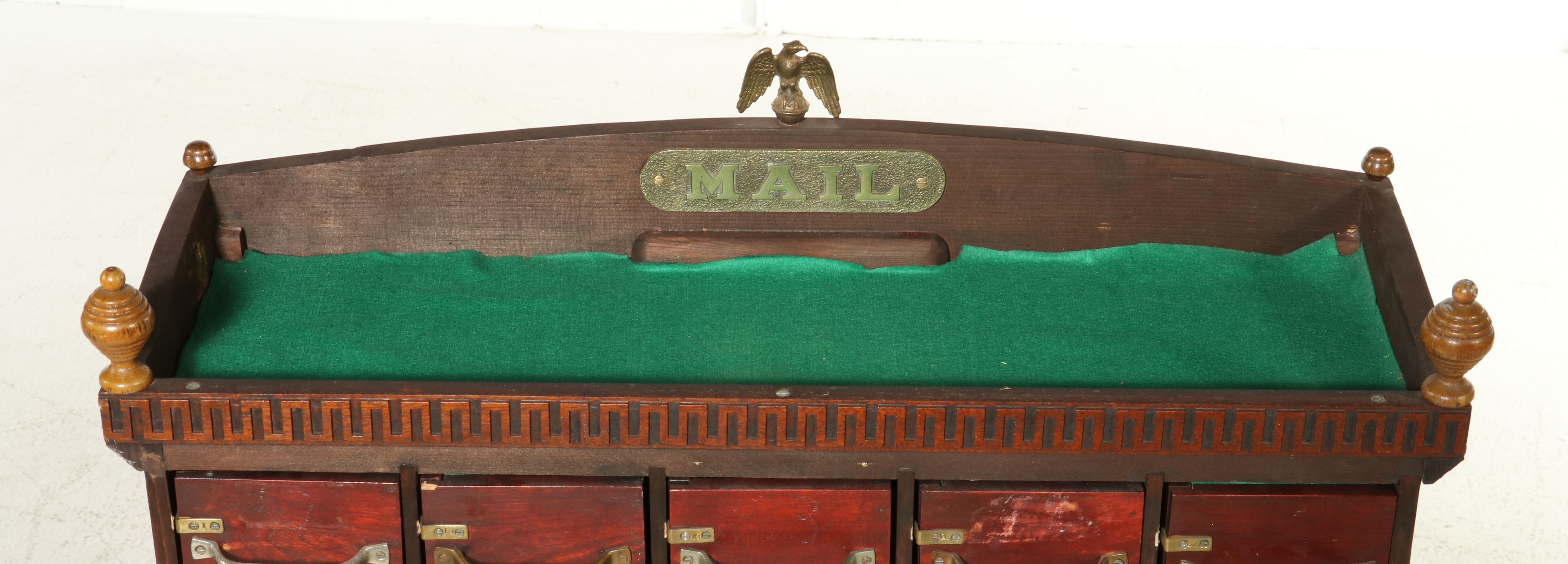 Victorian Style Mahogany 40-Drawer Mail Cabinet 20th Century