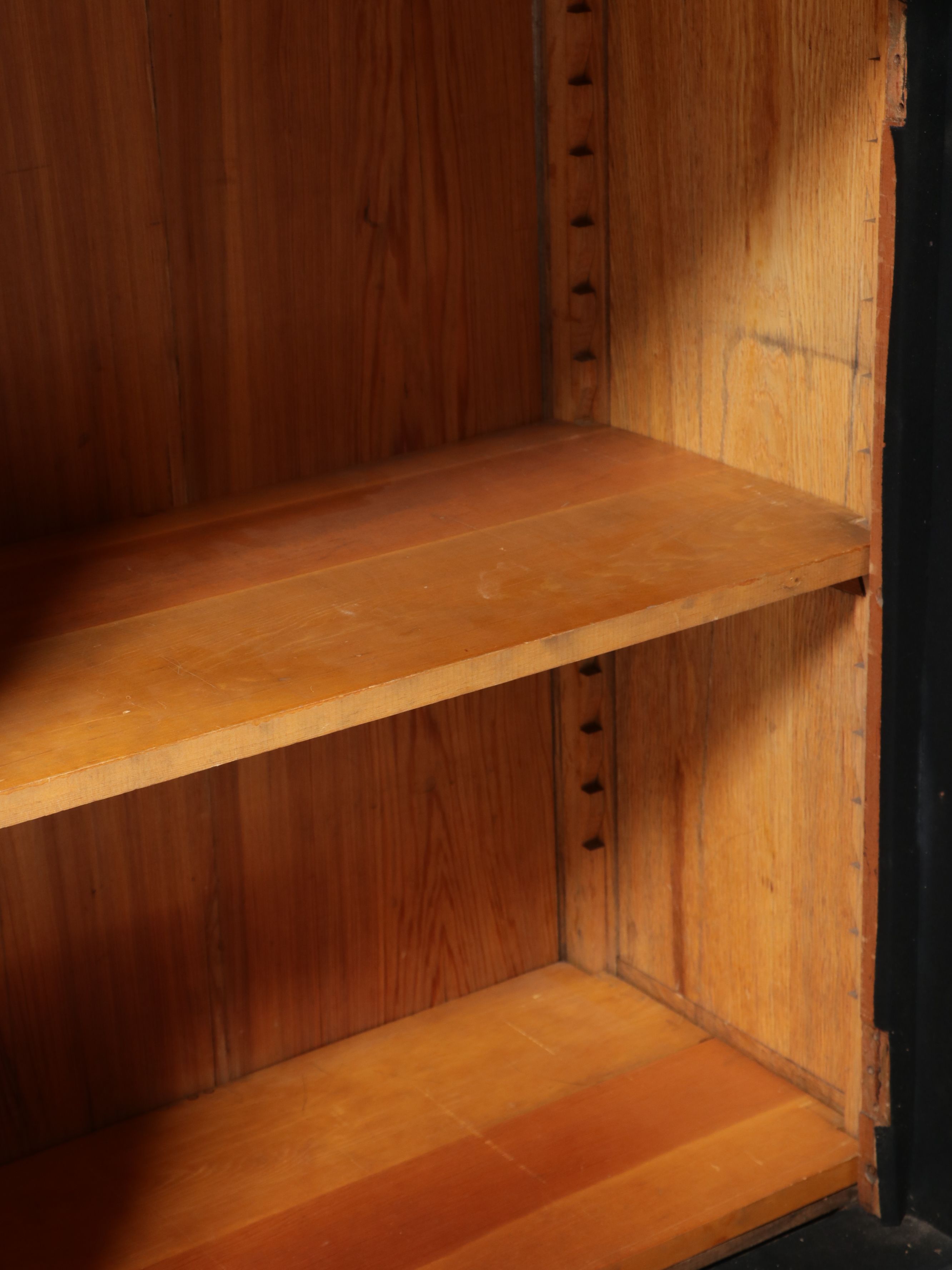 Edwardian Style Painted Oak Wall-Mount or Tabletop Glass Front Cabinet