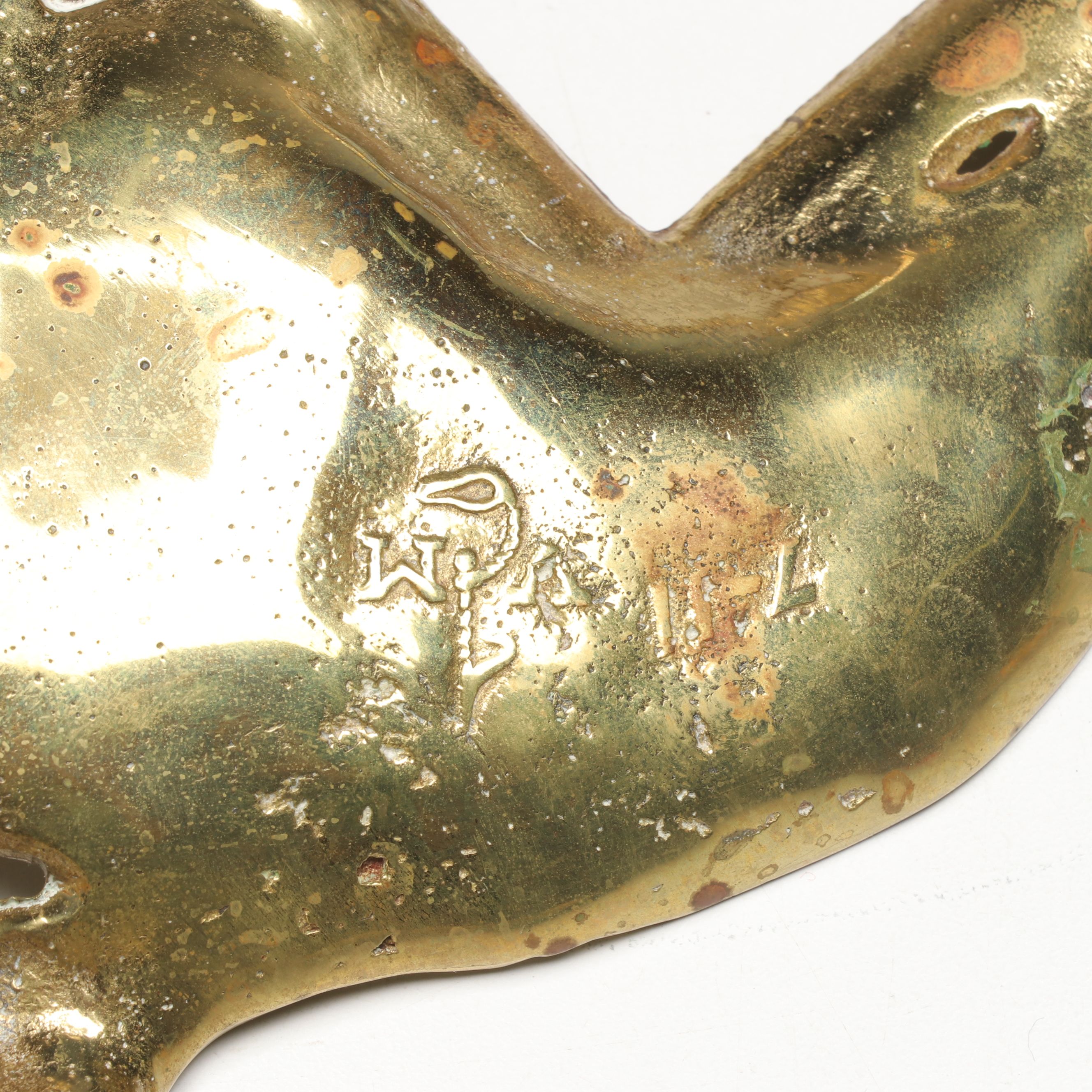 Virginia Metalcrafters Brass Inkwell with Other Vintage Inkwell and Pen Tray