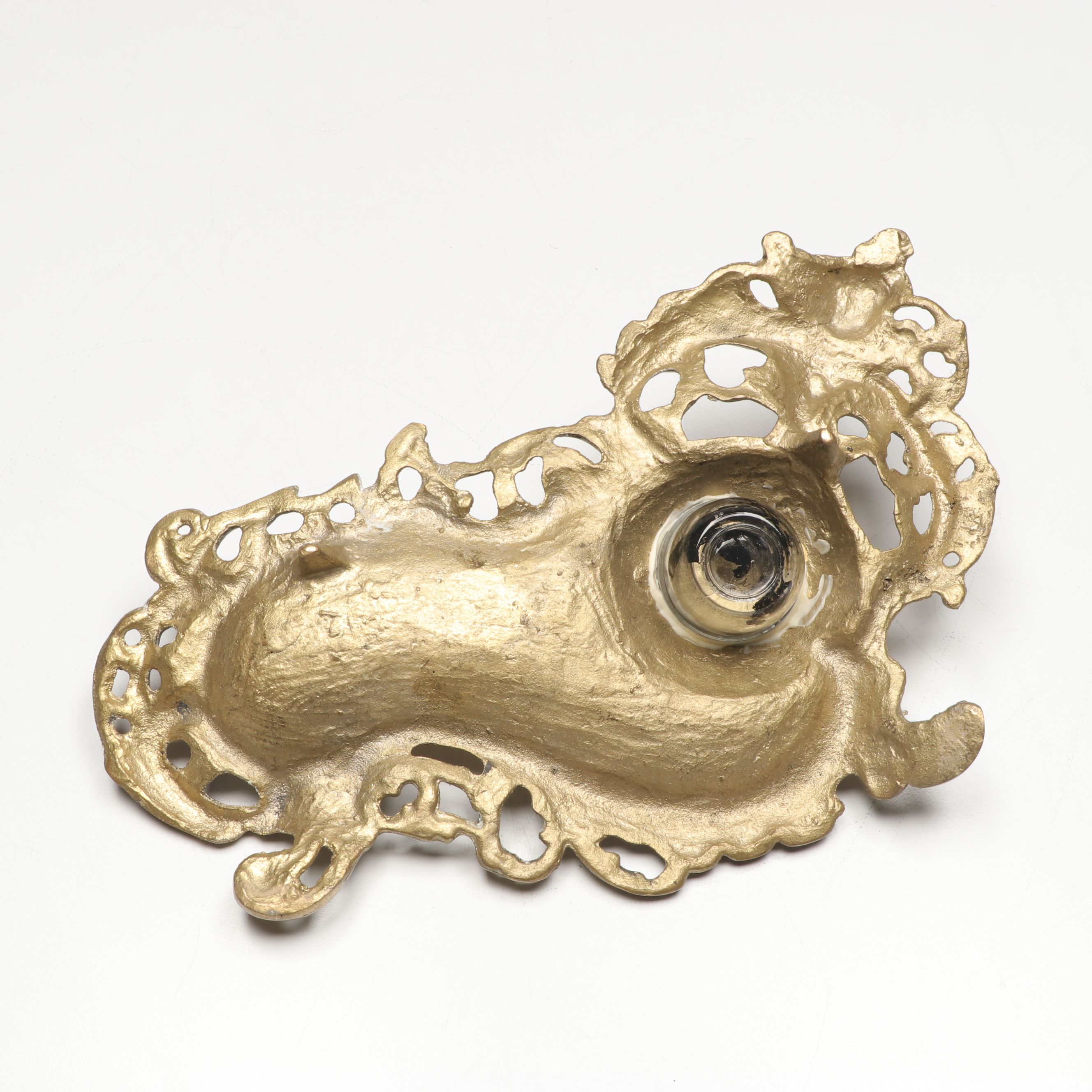 Virginia Metalcrafters Brass Inkwell with Other Vintage Inkwell and Pen Tray