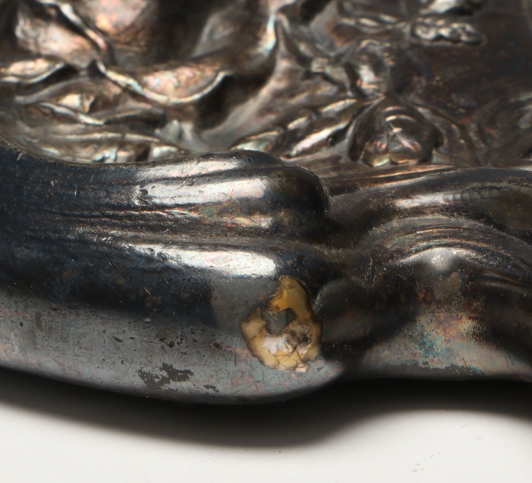 Veronese After Alphonse Mucha Art Nouveau Style Jewelry Box with Hand Mirror