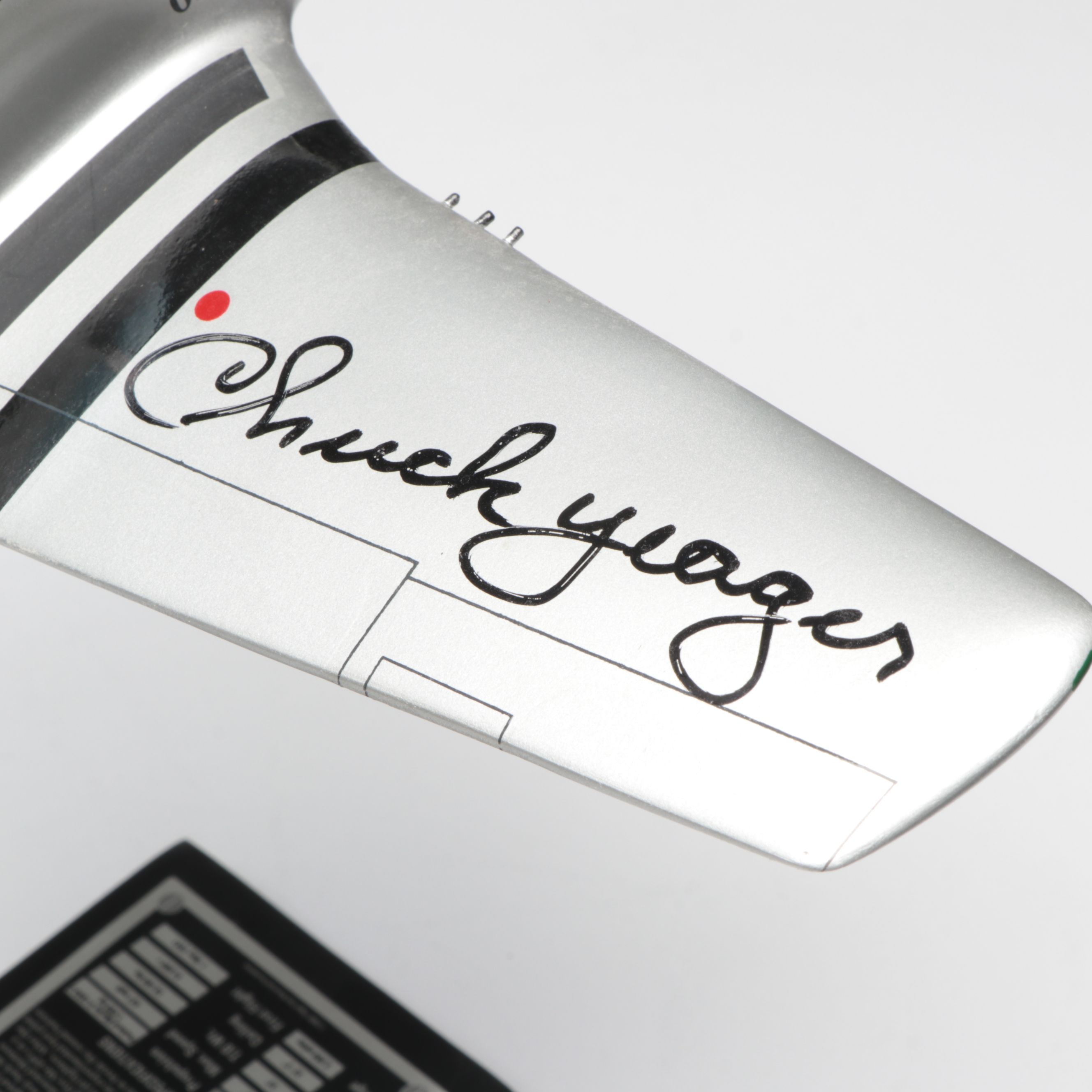 USAF Charles E. Yeager Signed P-51 Long Range Escort Fighter Model, 2000