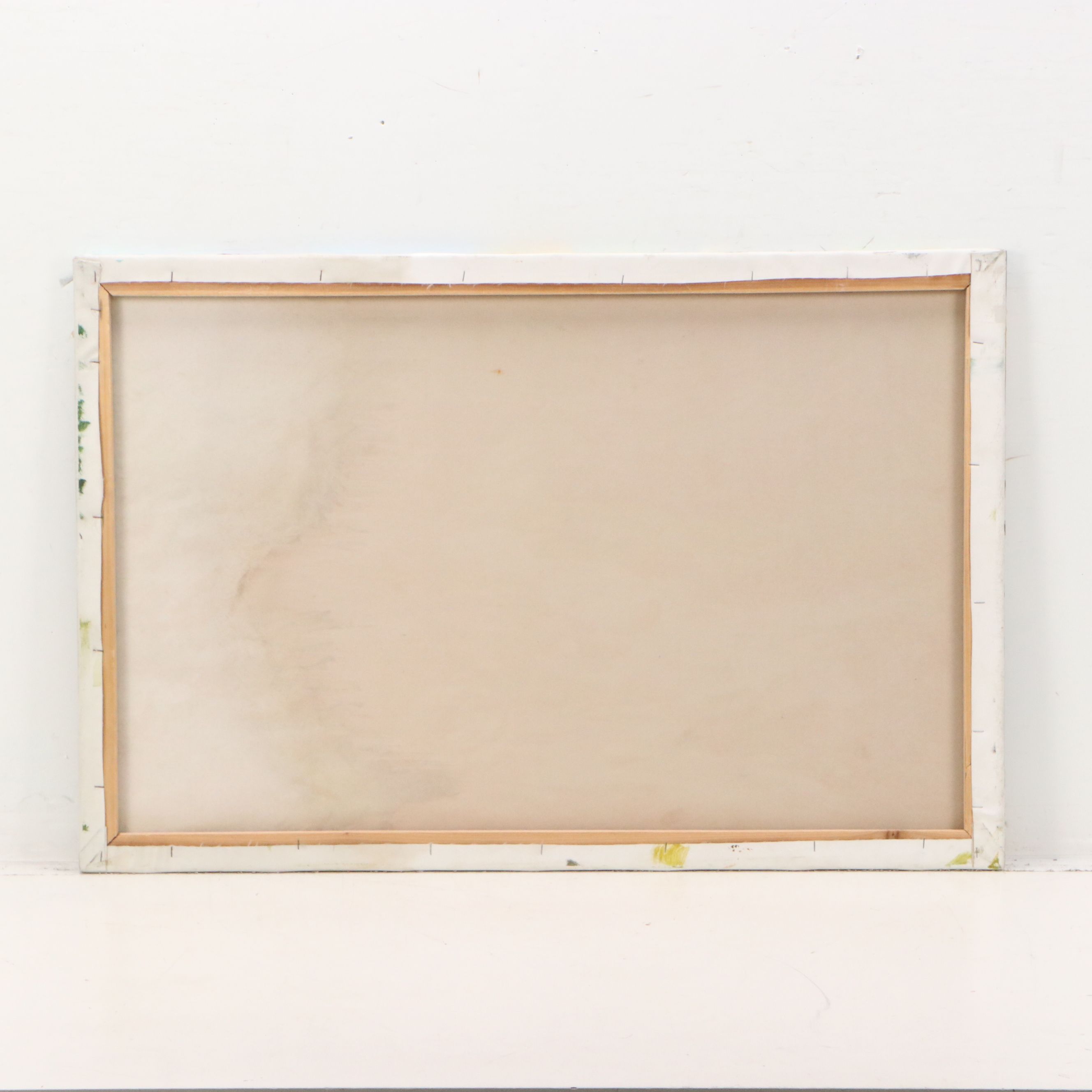 Impressionist Style Acrylic Painting of Rural Scene, Late 20th Century