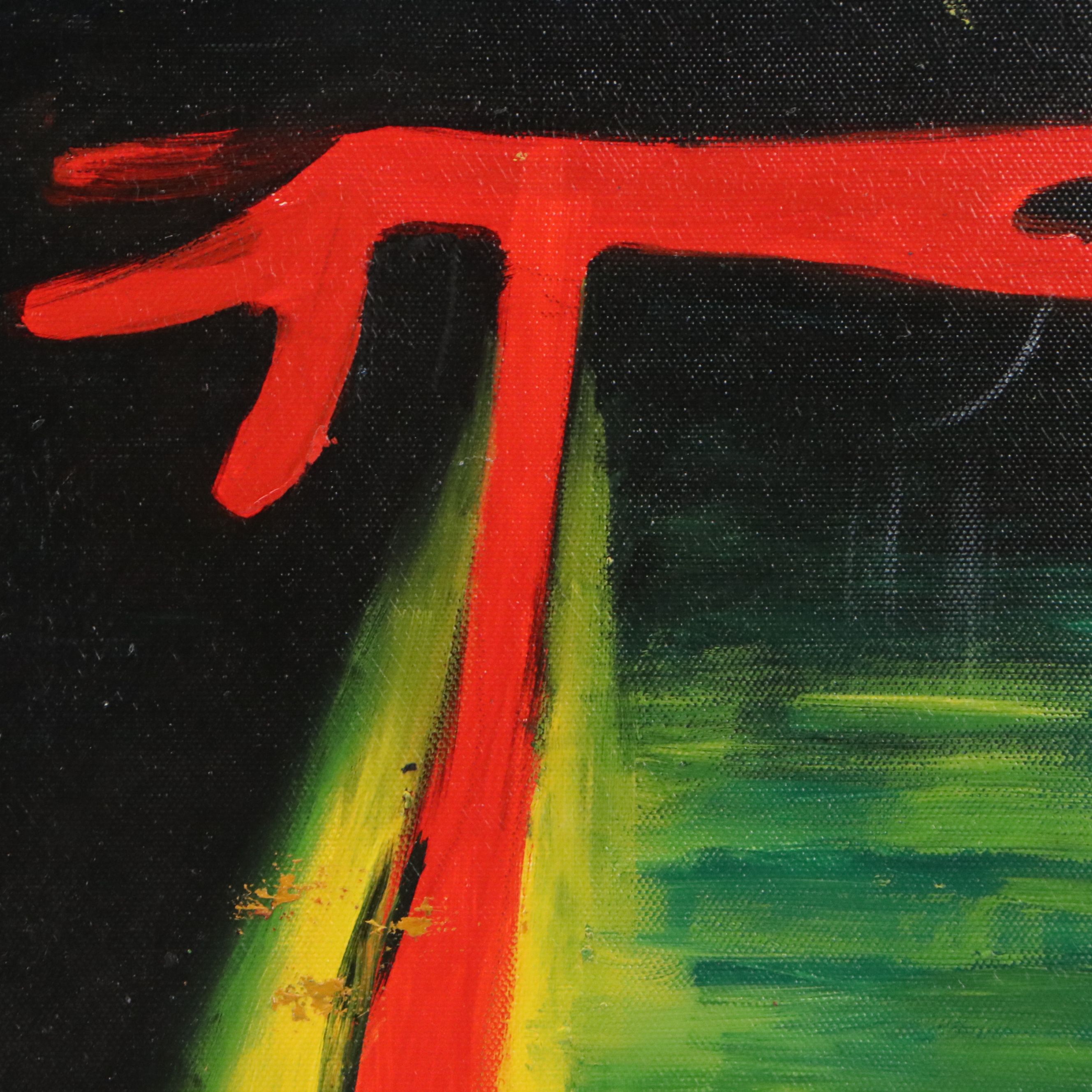 After Joan Miró Oil Master Copy of "Man and Woman," 21st Century