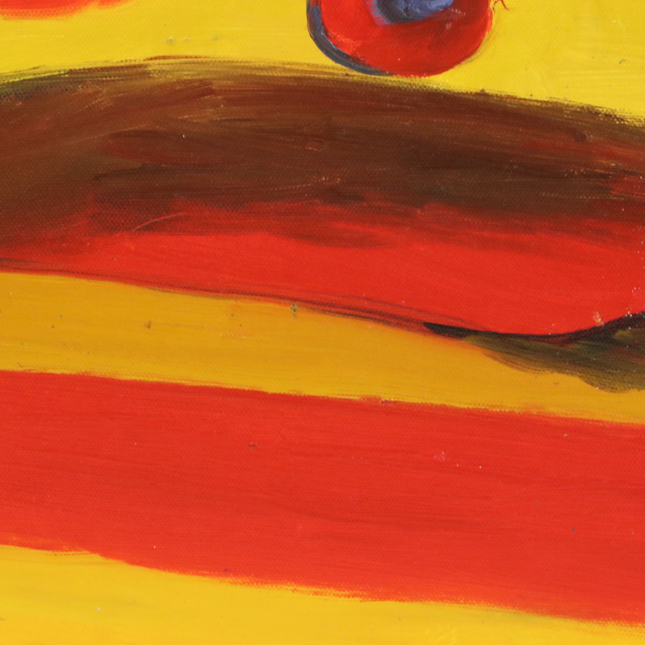 After Joan Miró Oil Master Copy of "Man and Woman," 21st Century