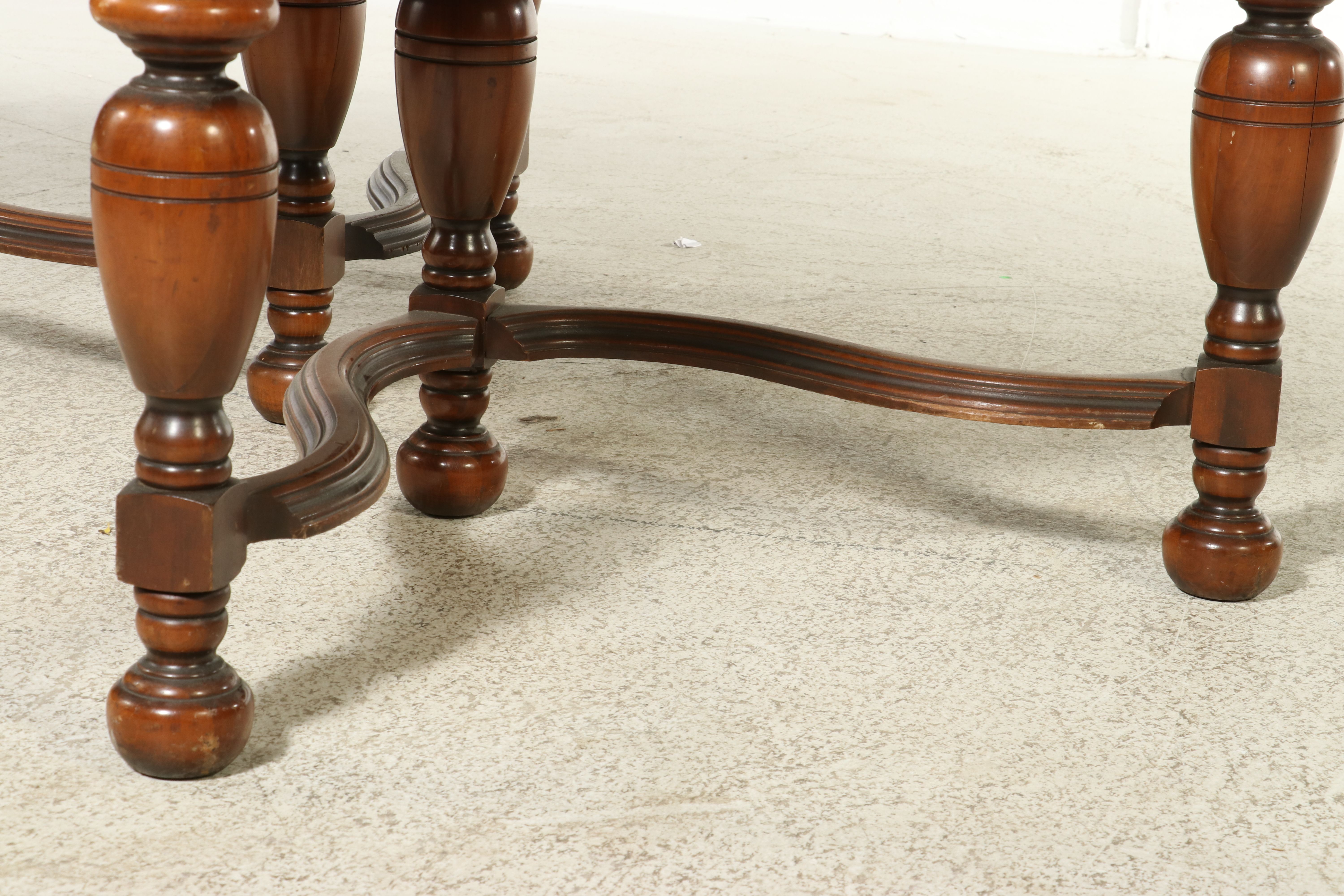 Renaissance Revival Walnut Dining Table, Late 19th Century