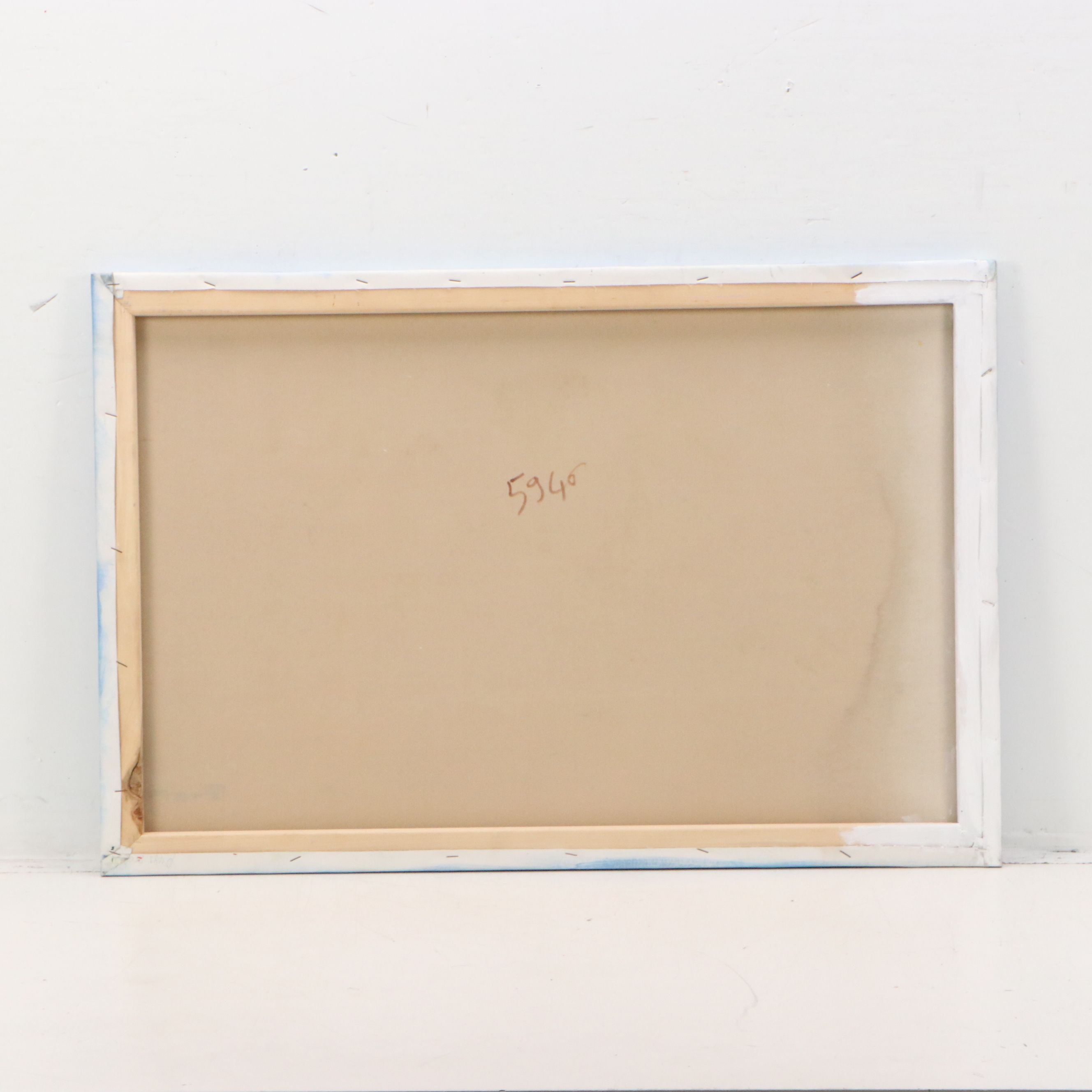 Surrealistic Geometric Acrylic Painting, 21st Century