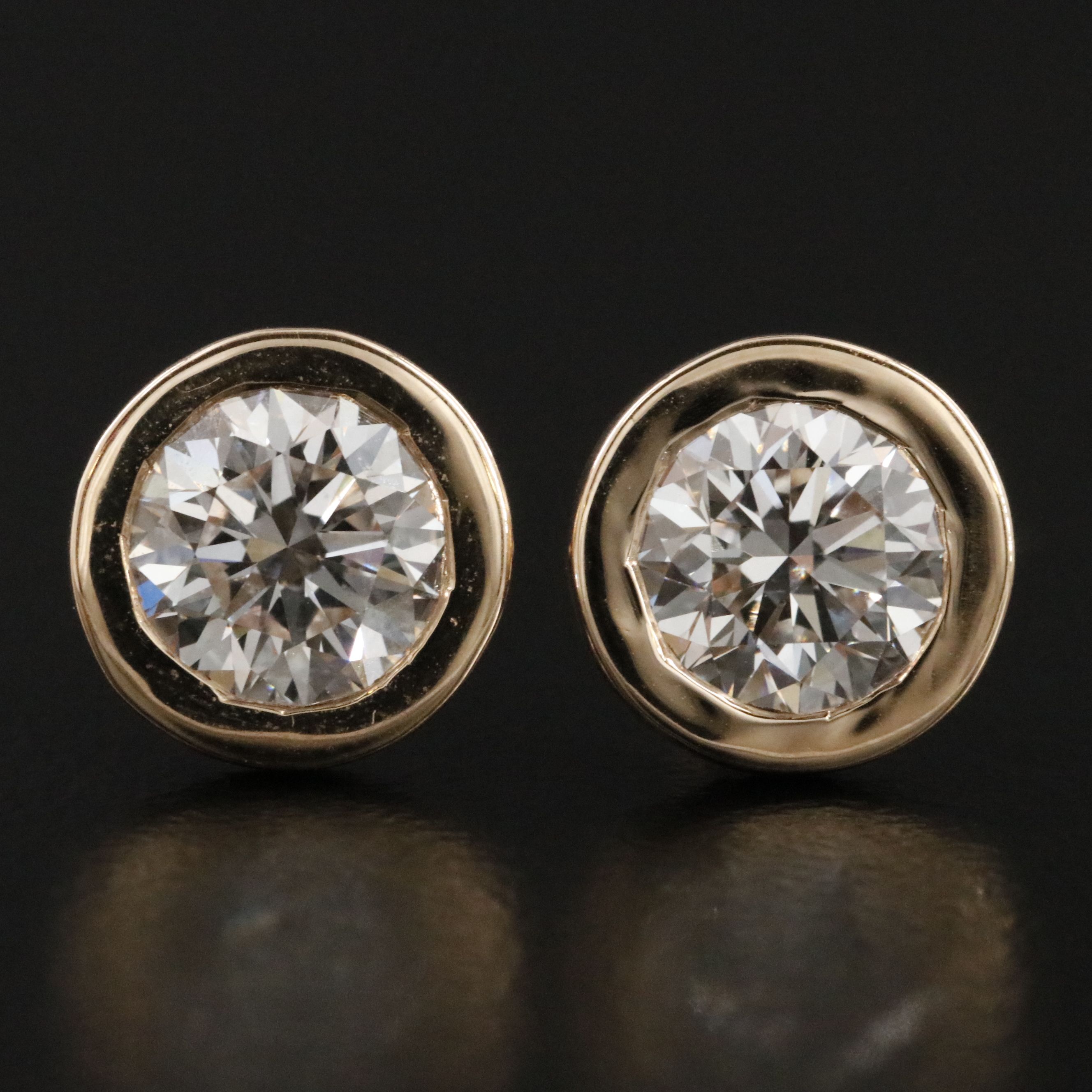 14K 2.16 CTW Lab Grown Diamond Stud Earrings with IGI Reports