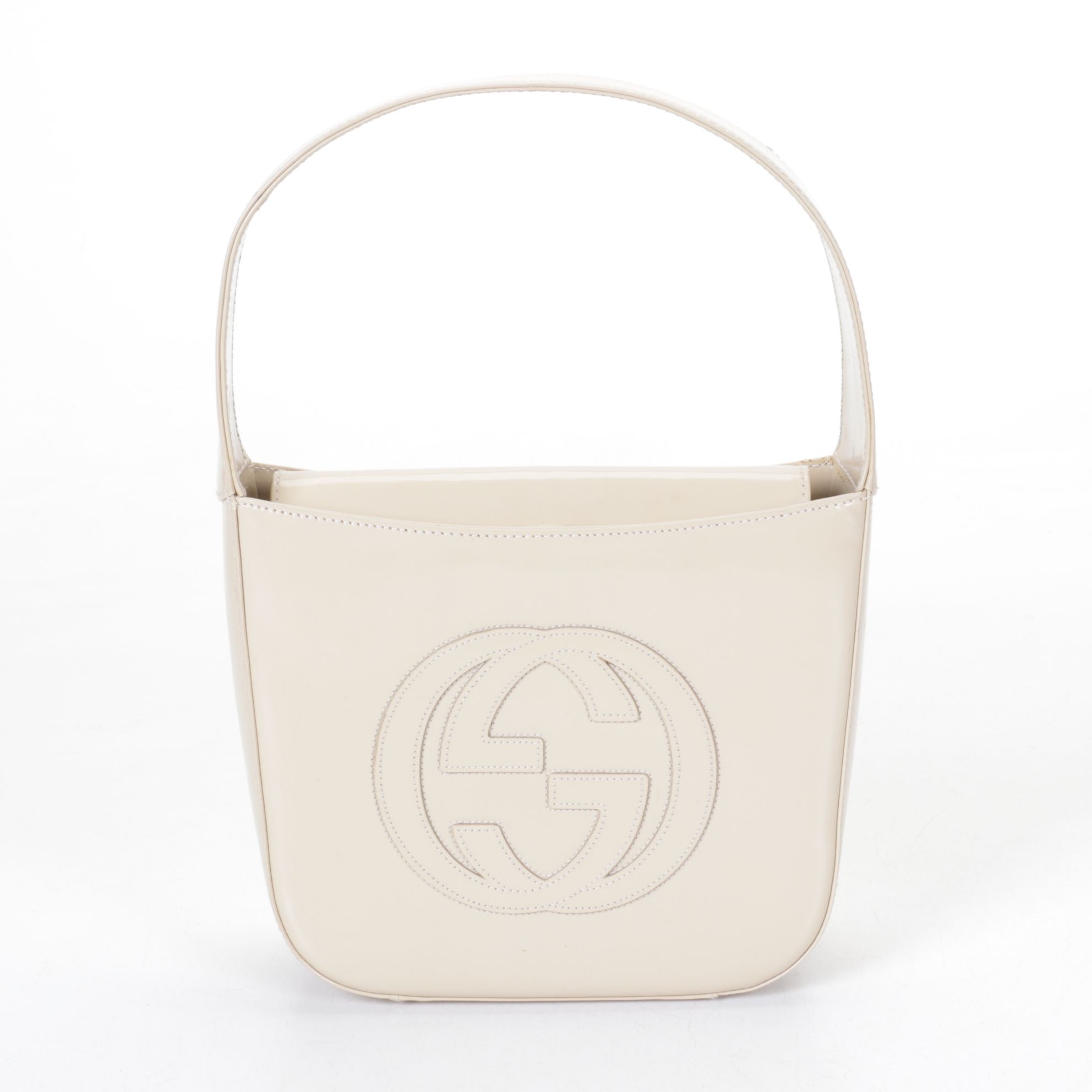Gucci GG Beige Patent Leather Handbag