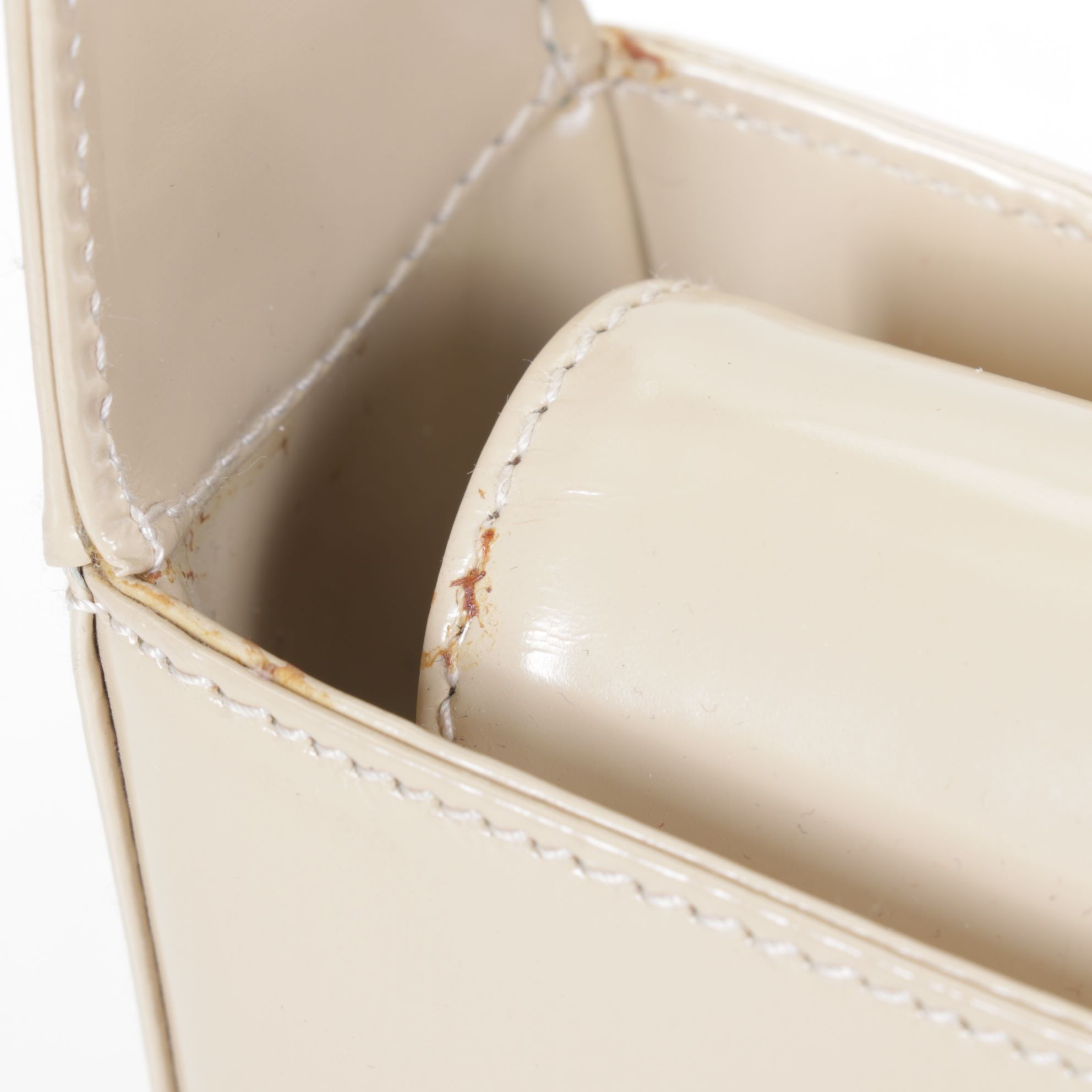 Gucci GG Beige Patent Leather Handbag