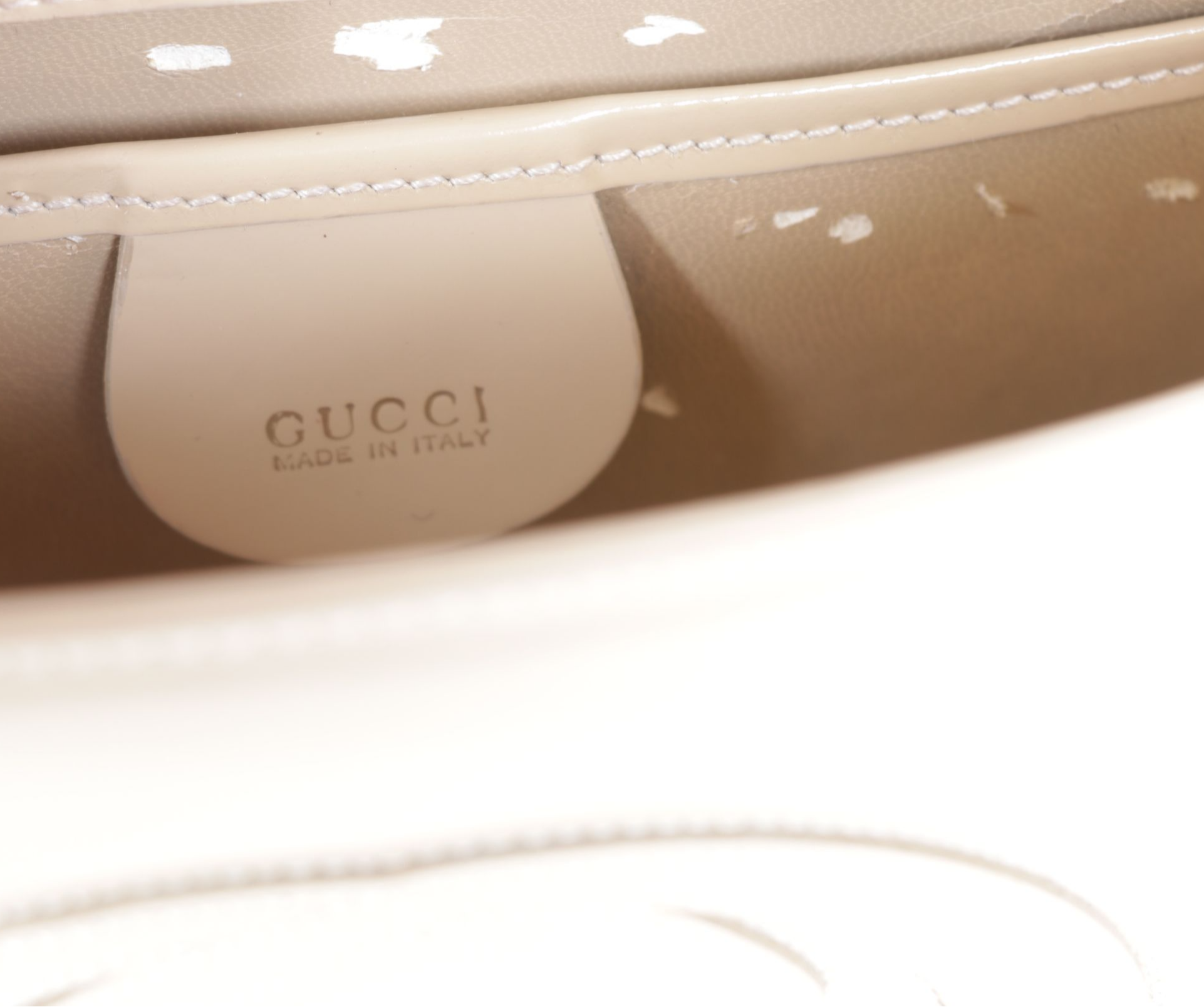 Gucci GG Beige Patent Leather Handbag