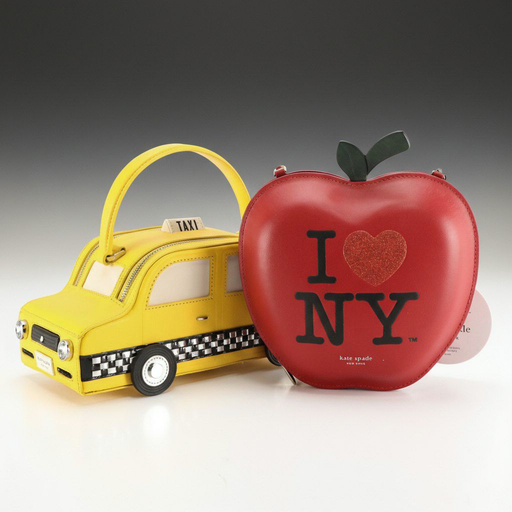 Kate Spade 3D Taxi and I ❤ NY™ Apple Crossbody Bags