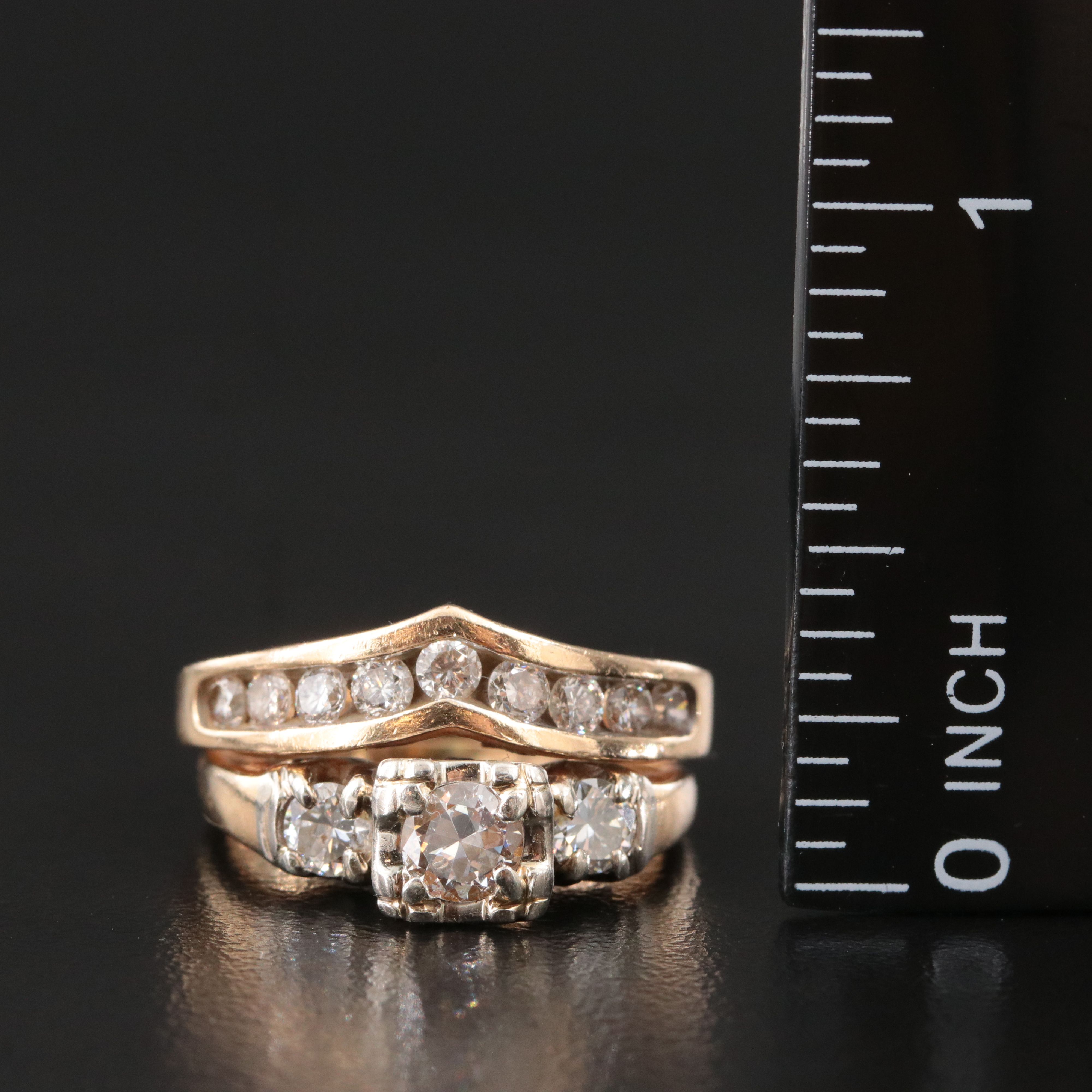 Vintage 14K 1.08 CTW Diamond Ring