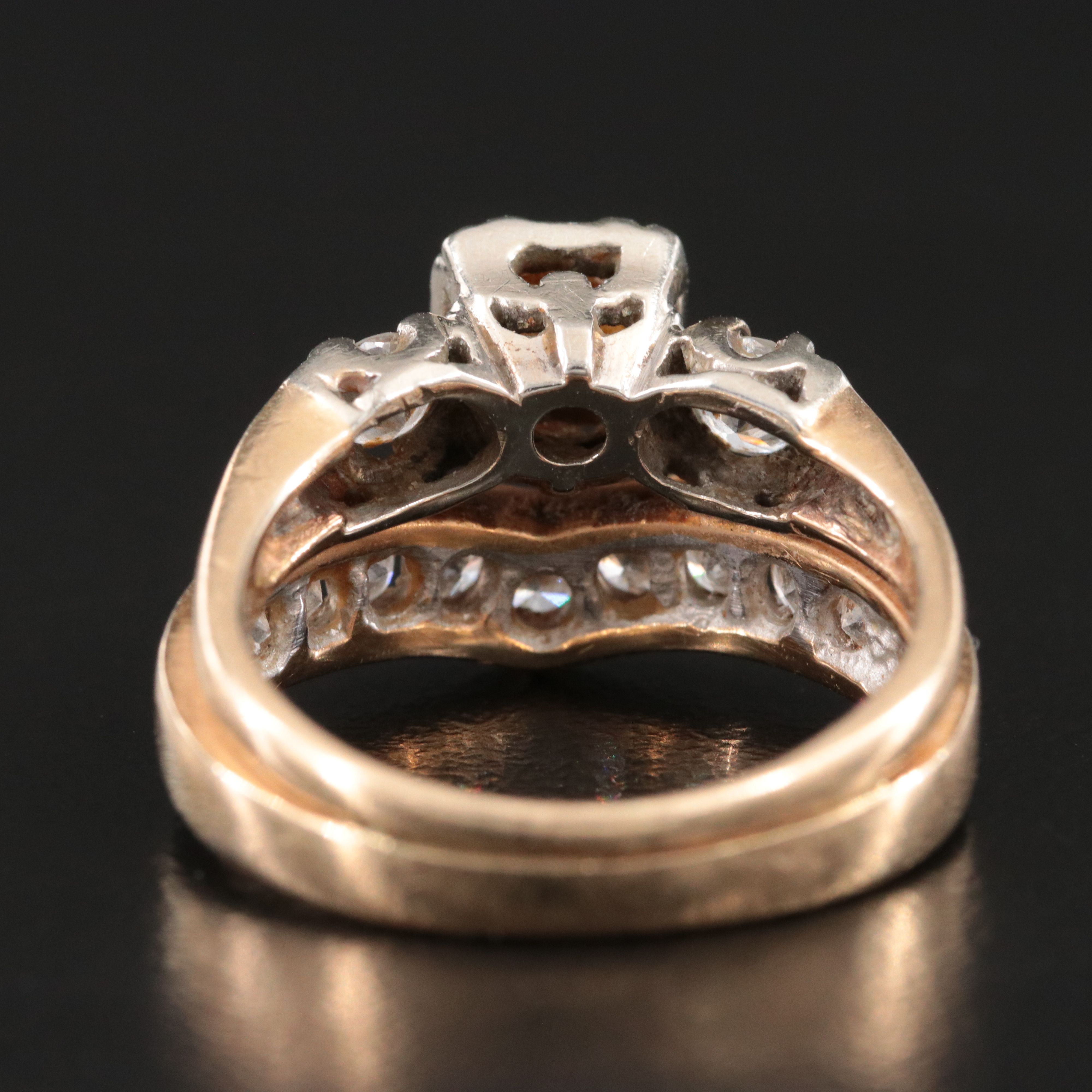Vintage 14K 1.08 CTW Diamond Ring