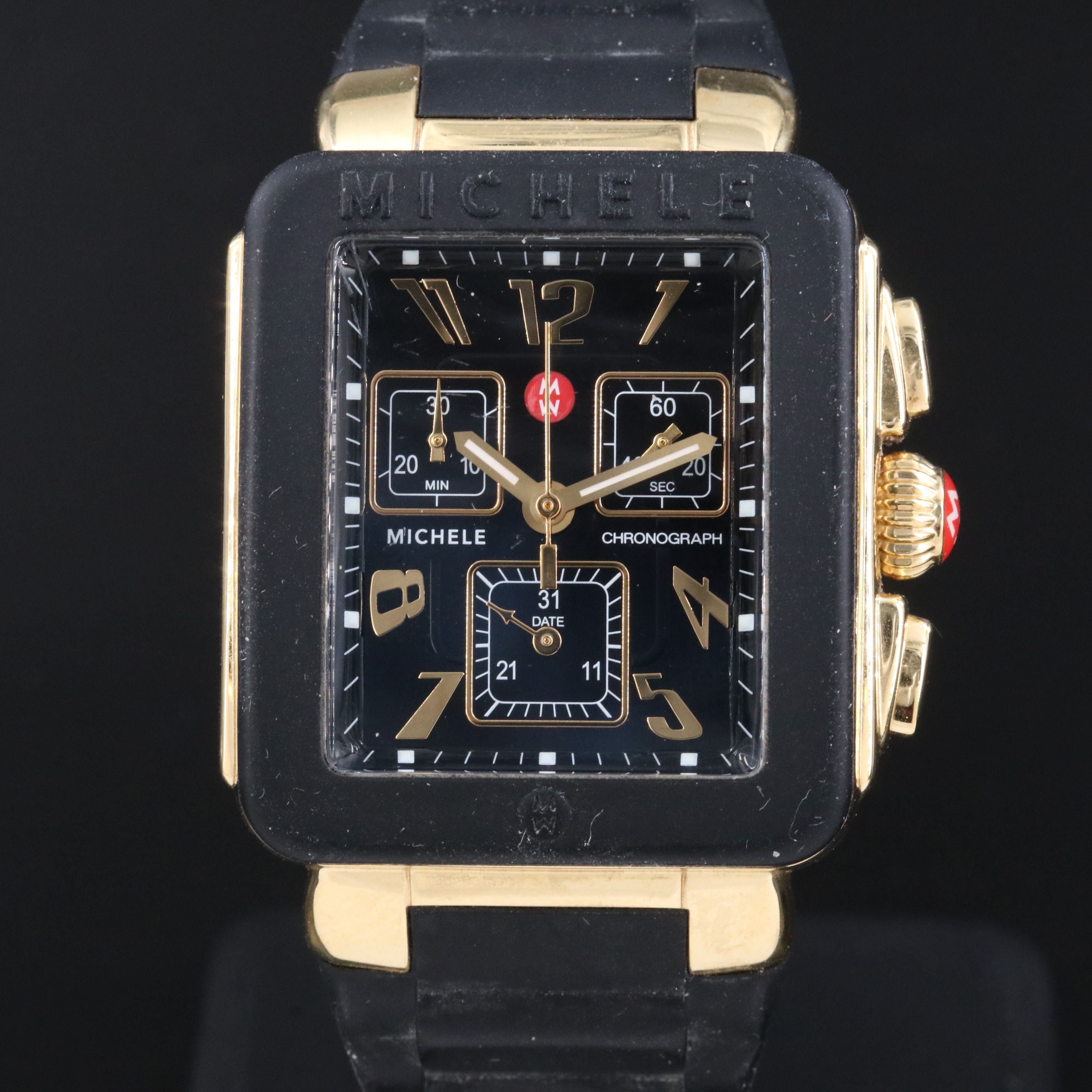 Michele Park Jelly Bean Swiss Quartz Chronograph Watch