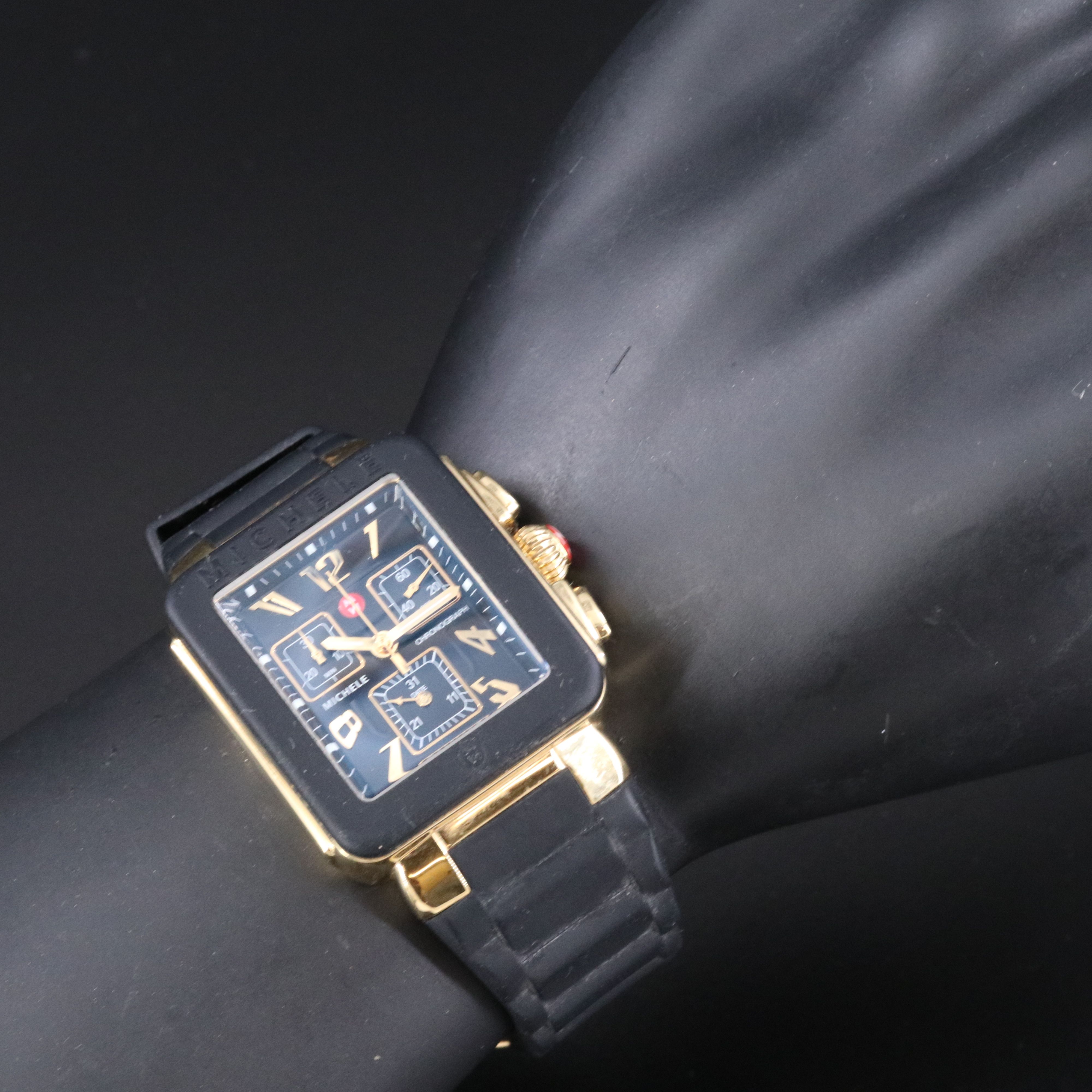 Michele Park Jelly Bean Swiss Quartz Chronograph Watch