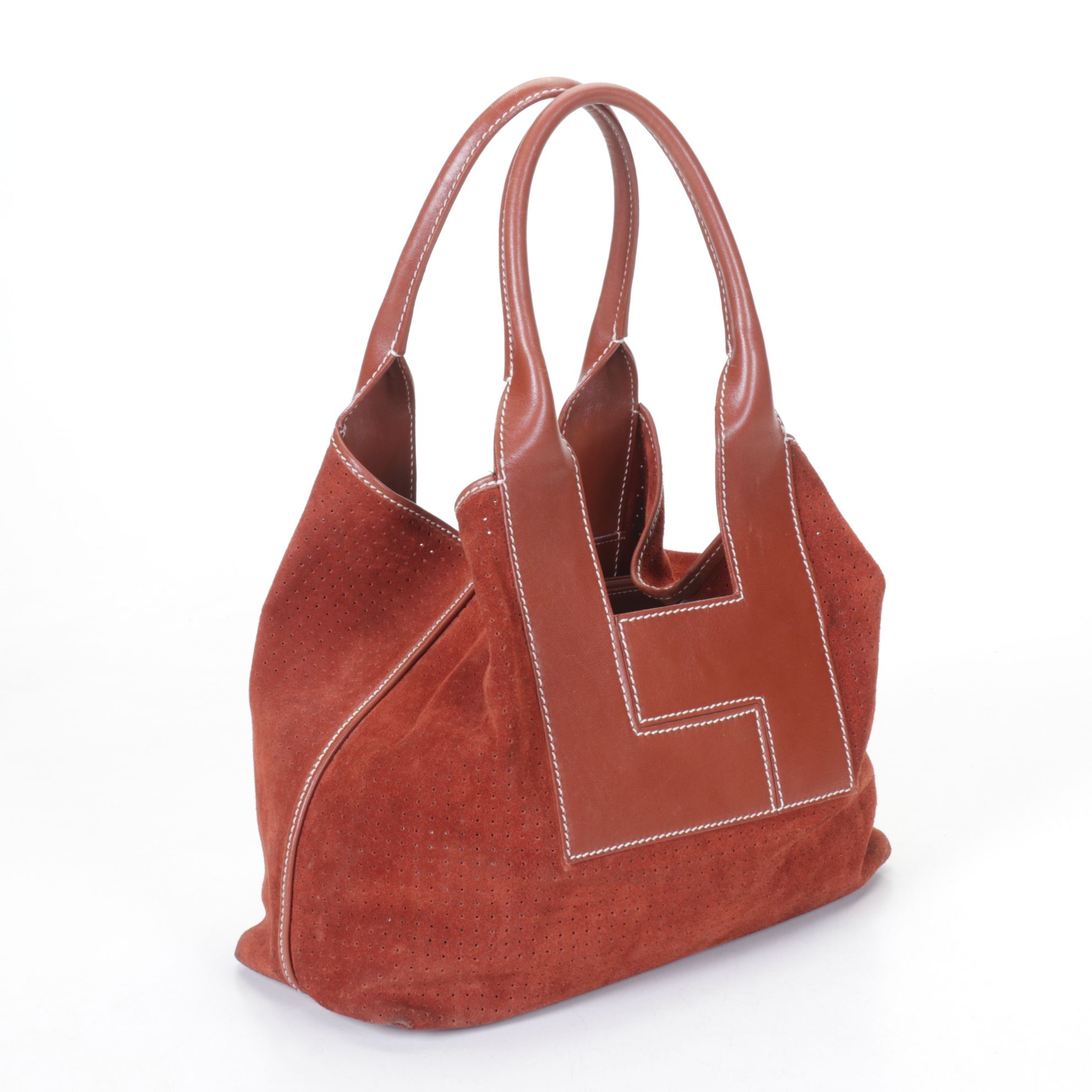 Lambertson Truex Suede & Leather Handbag with MZ Wallace Quilted Tote