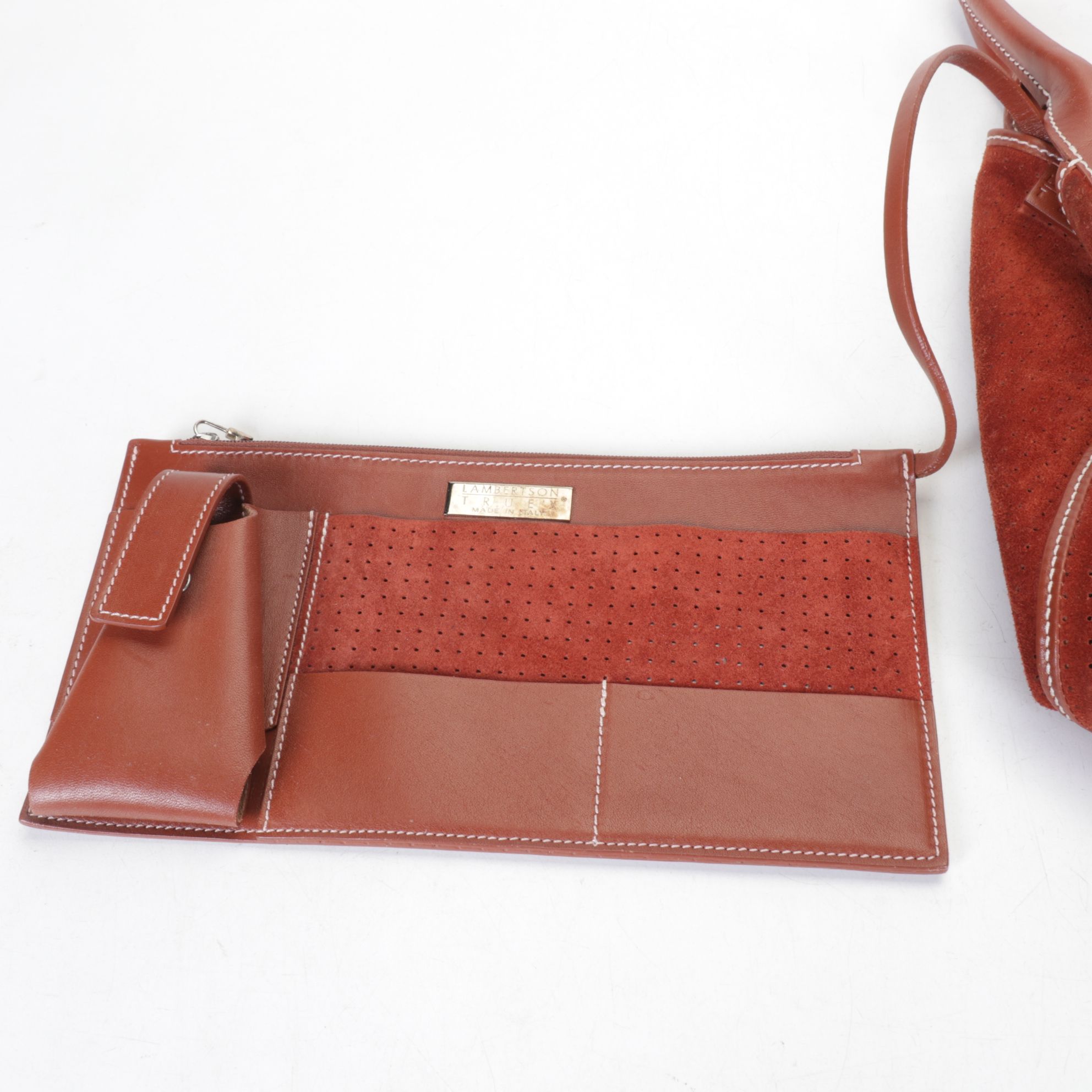 Lambertson Truex Suede & Leather Handbag with MZ Wallace Quilted Tote