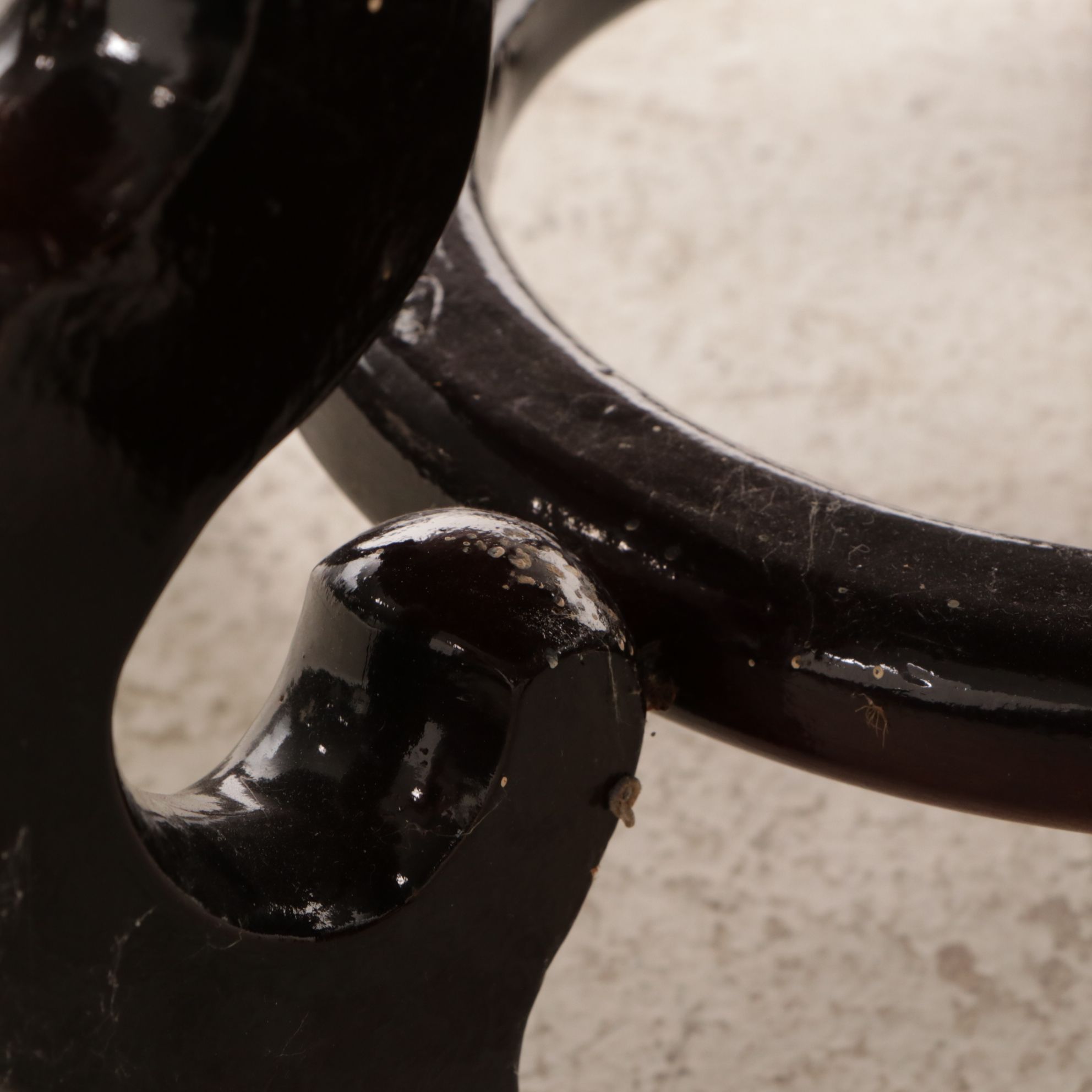 Chinese Ceramic Fishbowl Side Table with Glass Top