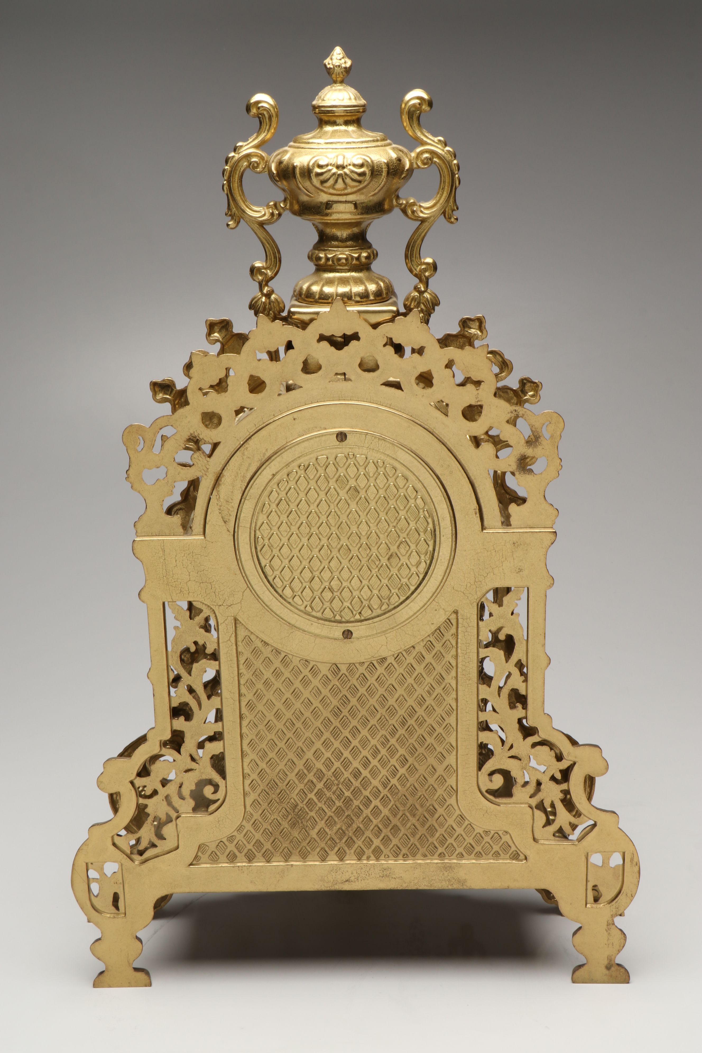 Louis XIV Style Gilt Mantel Clock