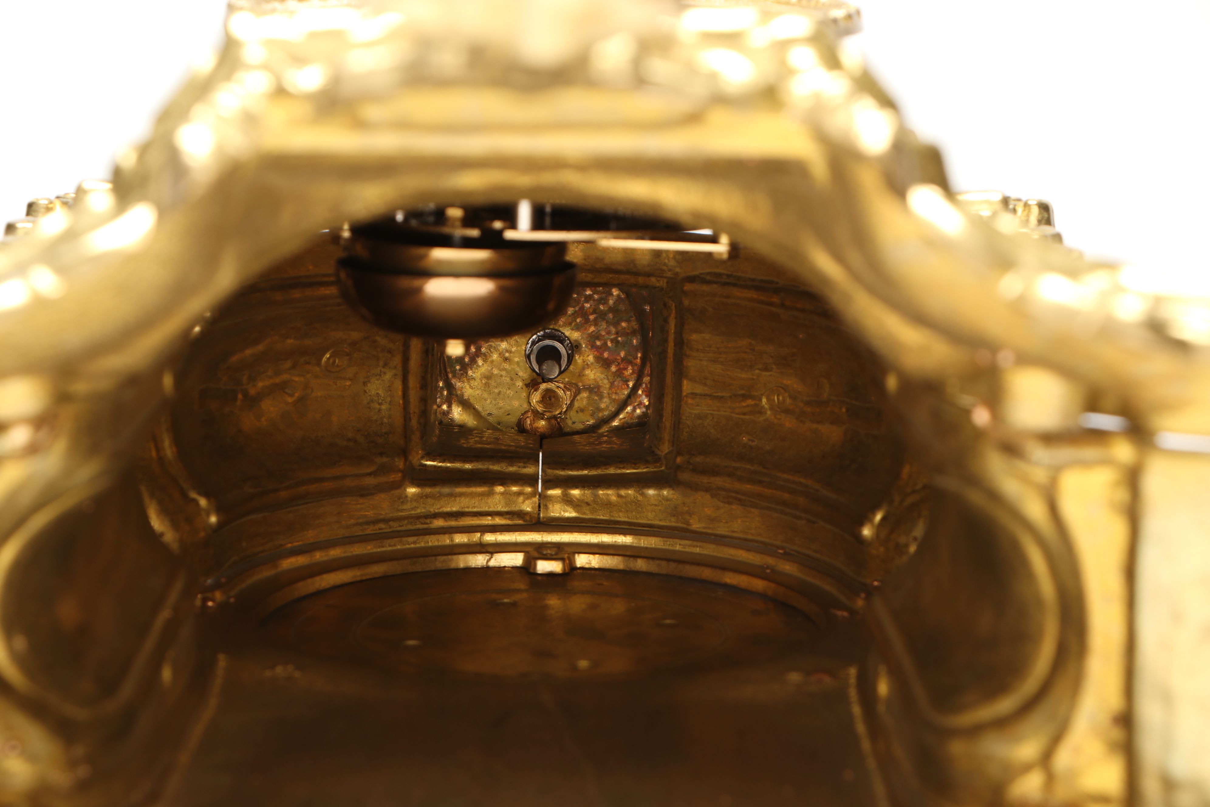 Louis XIV Style Gilt Mantel Clock