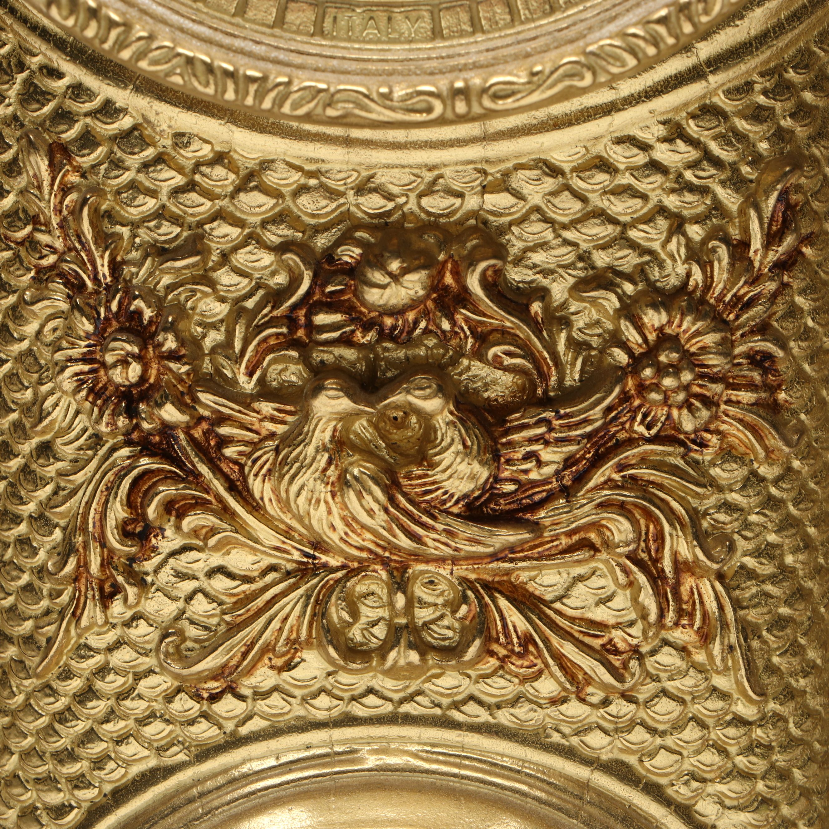 Louis XIV Style Gilt Mantel Clock