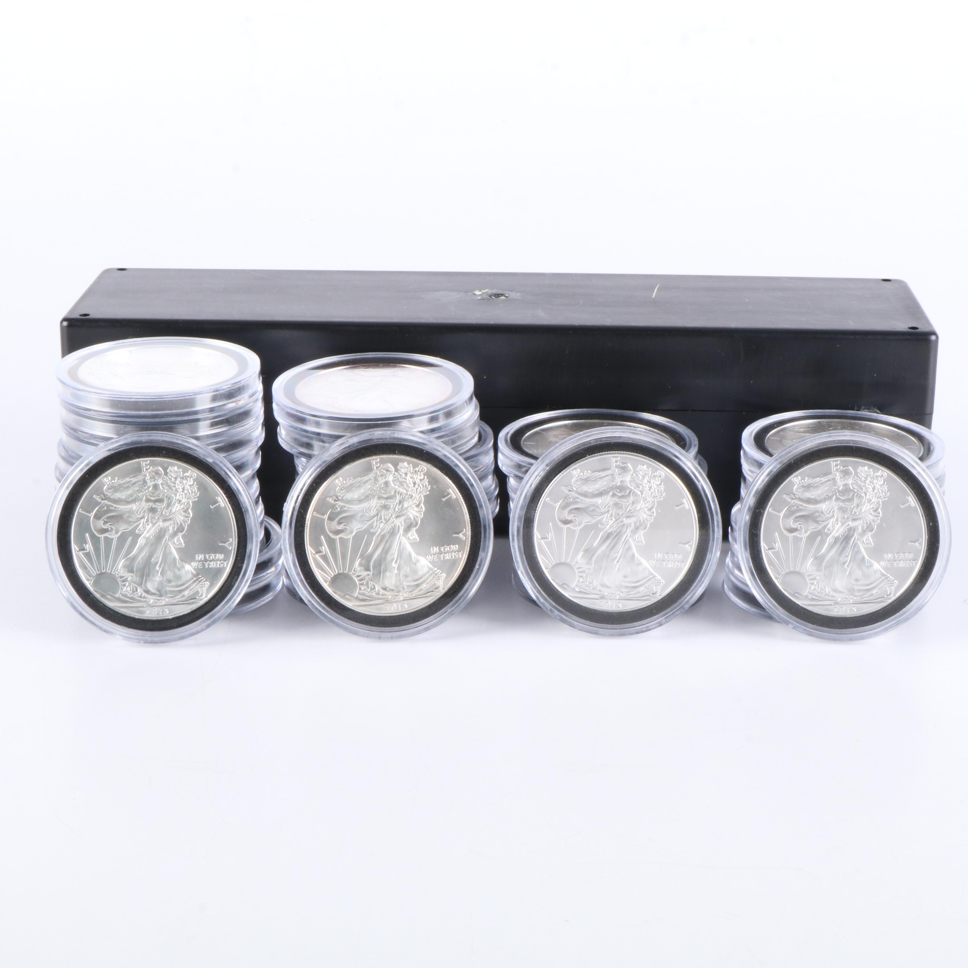 Box of Twenty-Three 2013 American Silver Eagle Bullion Coins