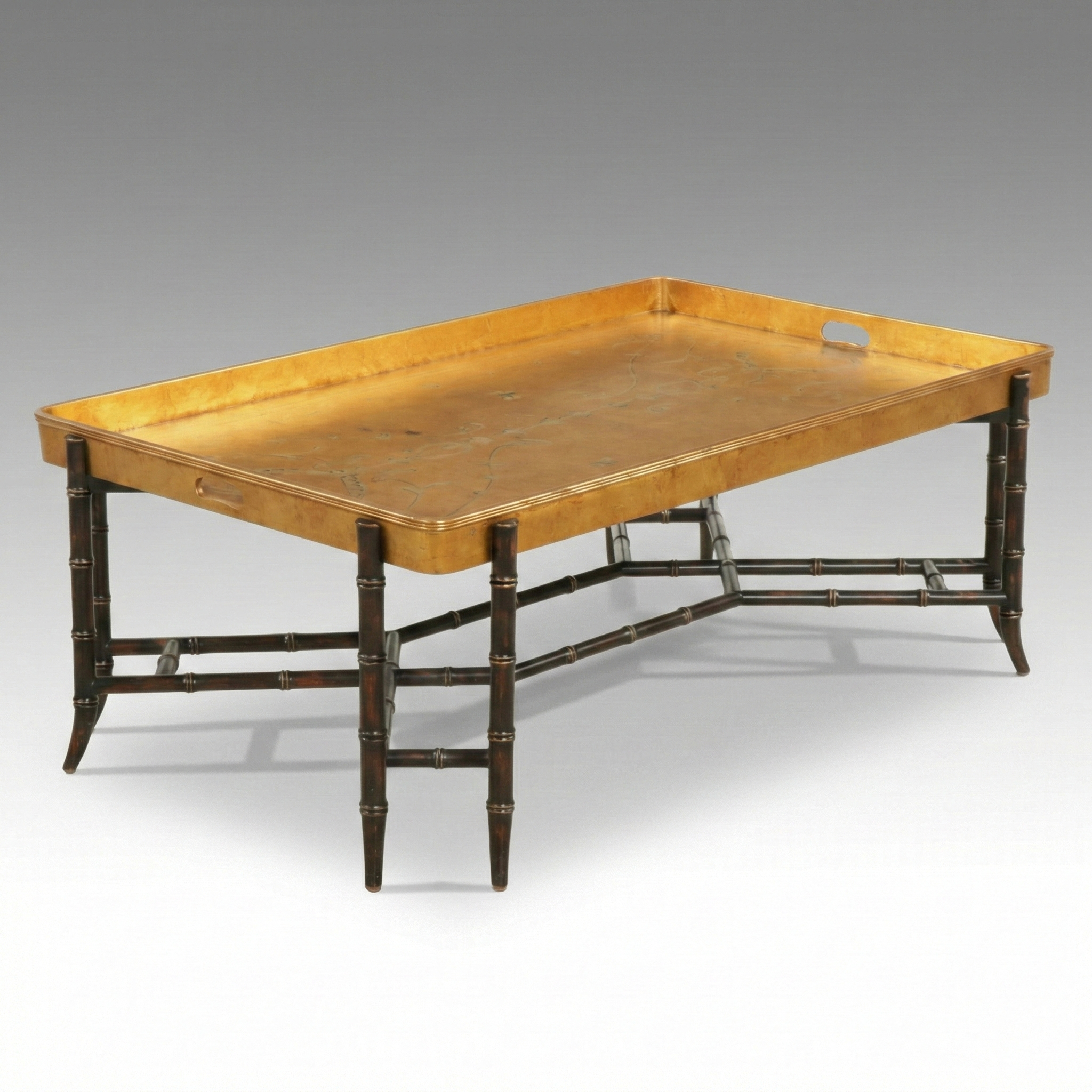 E.J. Victor Gilt-Wood and Chinoiserie Butler’s Tray Coffee Table