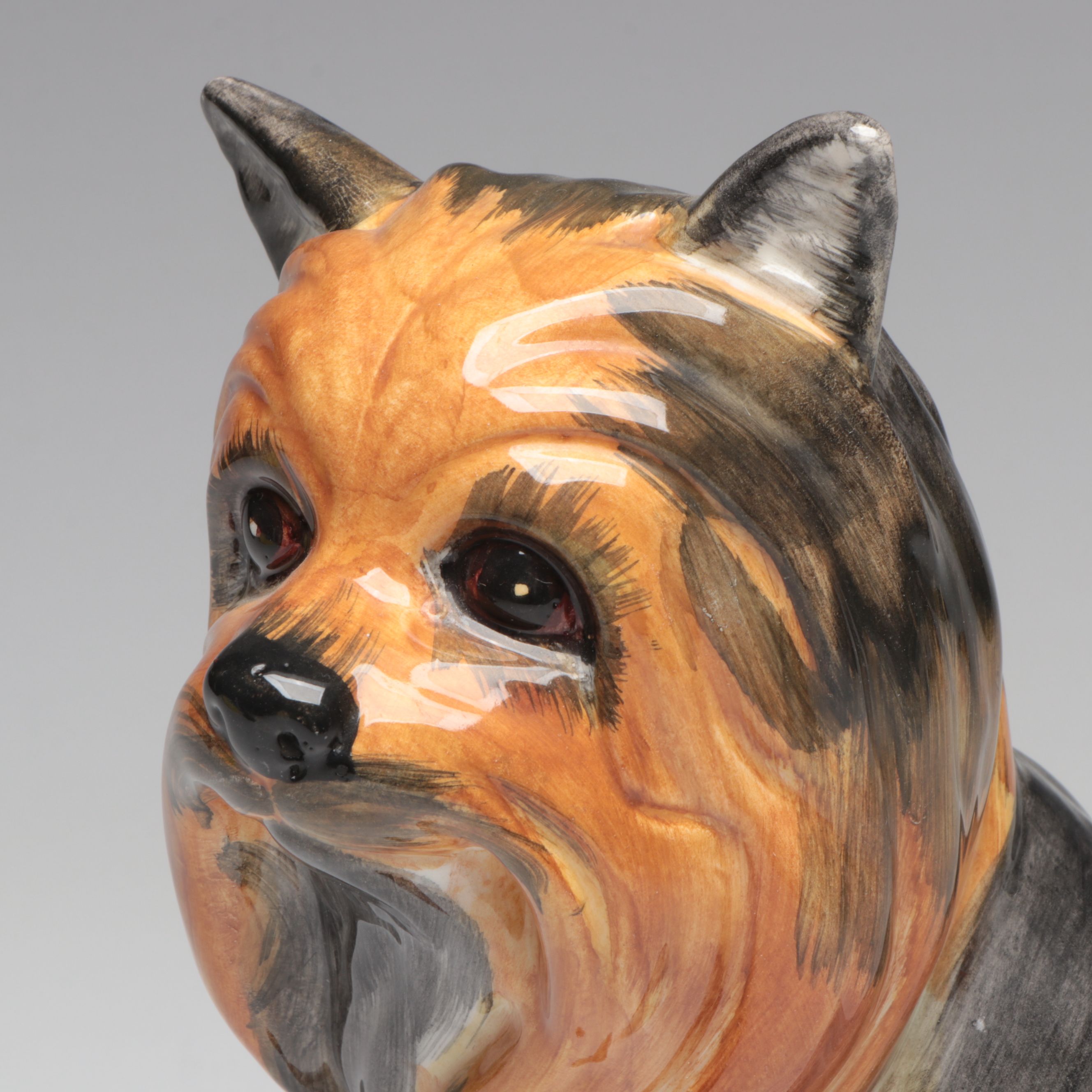 Hand-Painted Ceramic Yorkshire Terrier Figurine
