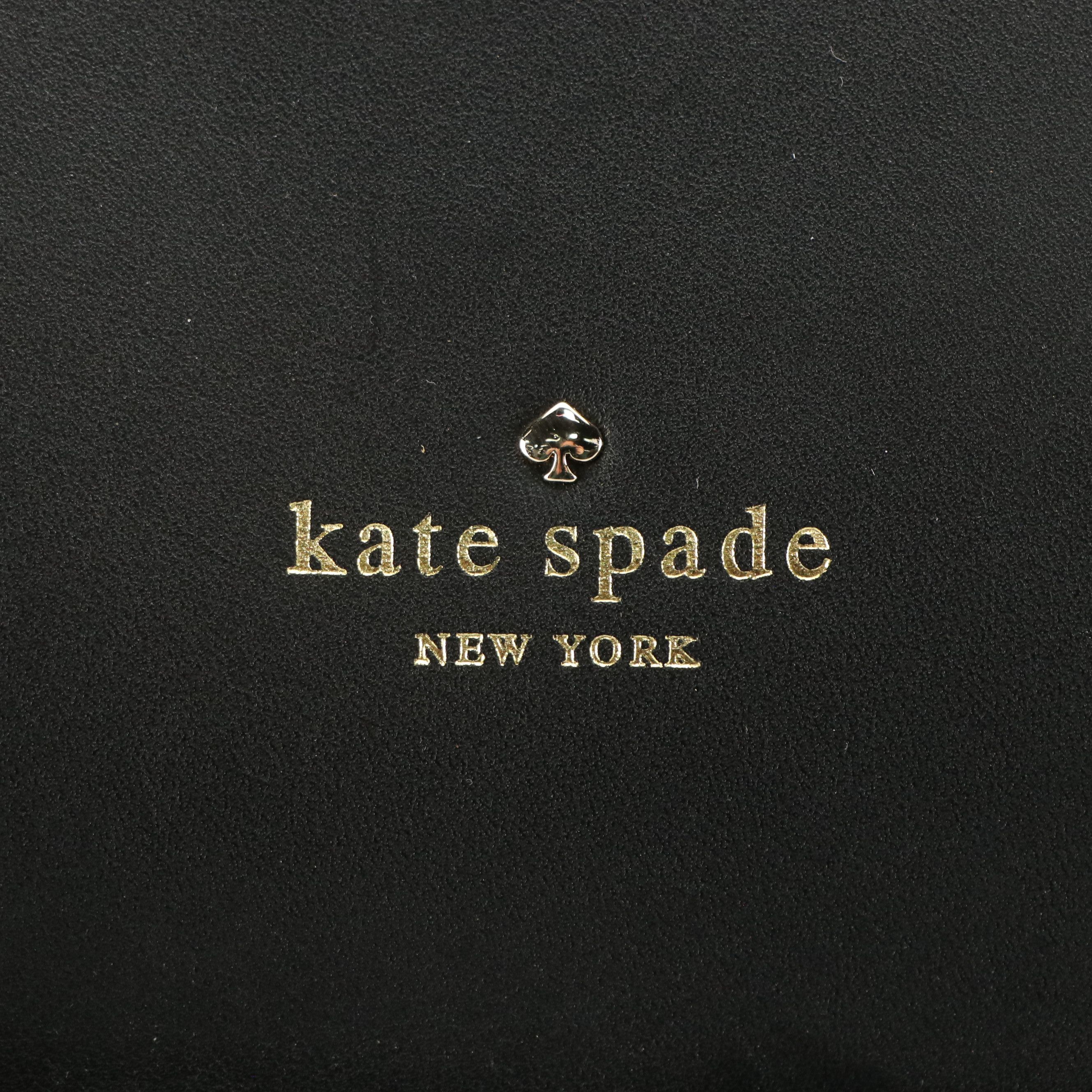 Kate Spade Vanston Maryclare Top Handle Tote Bag in Black Calfskin Leather