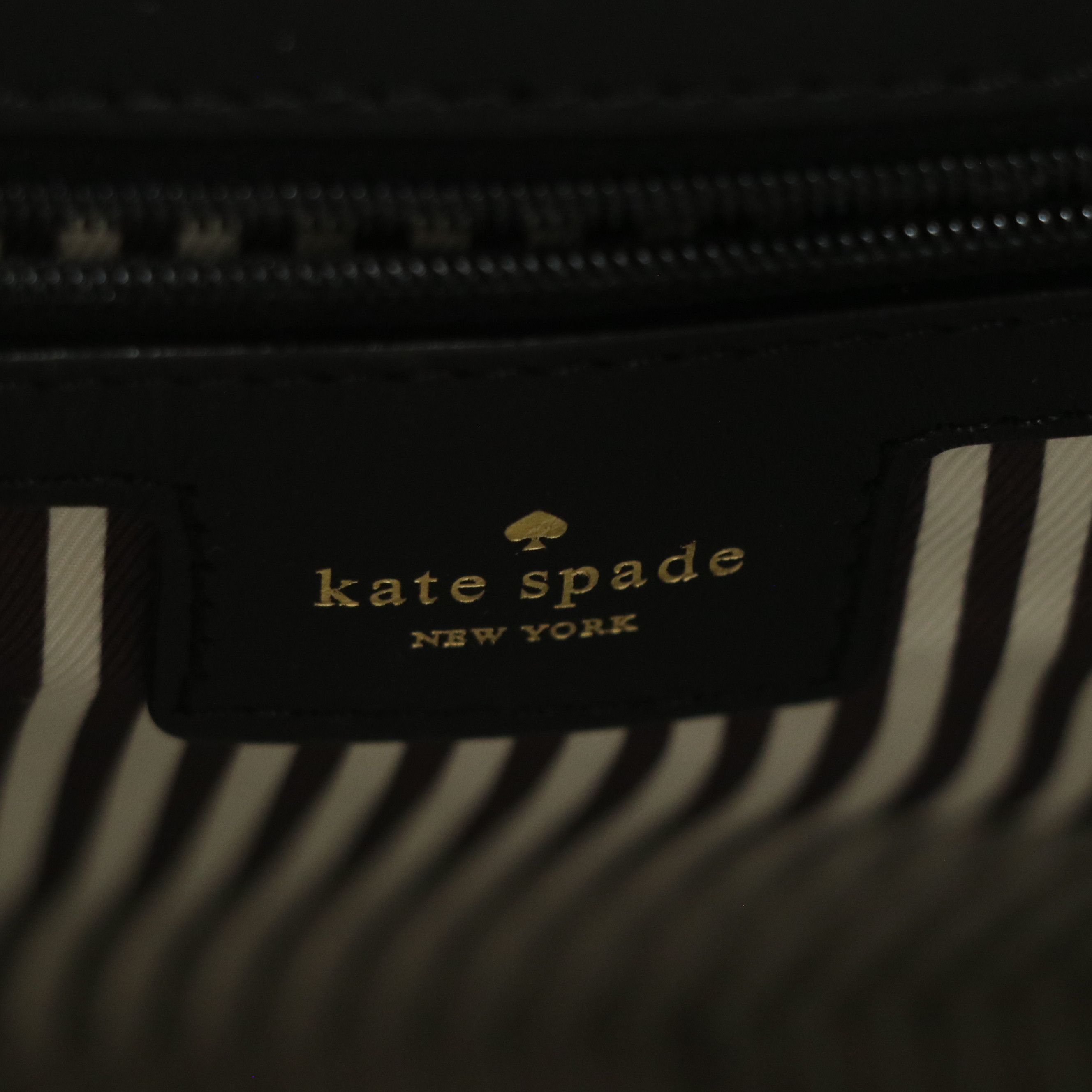 Kate Spade Vanston Maryclare Top Handle Tote Bag in Black Calfskin Leather