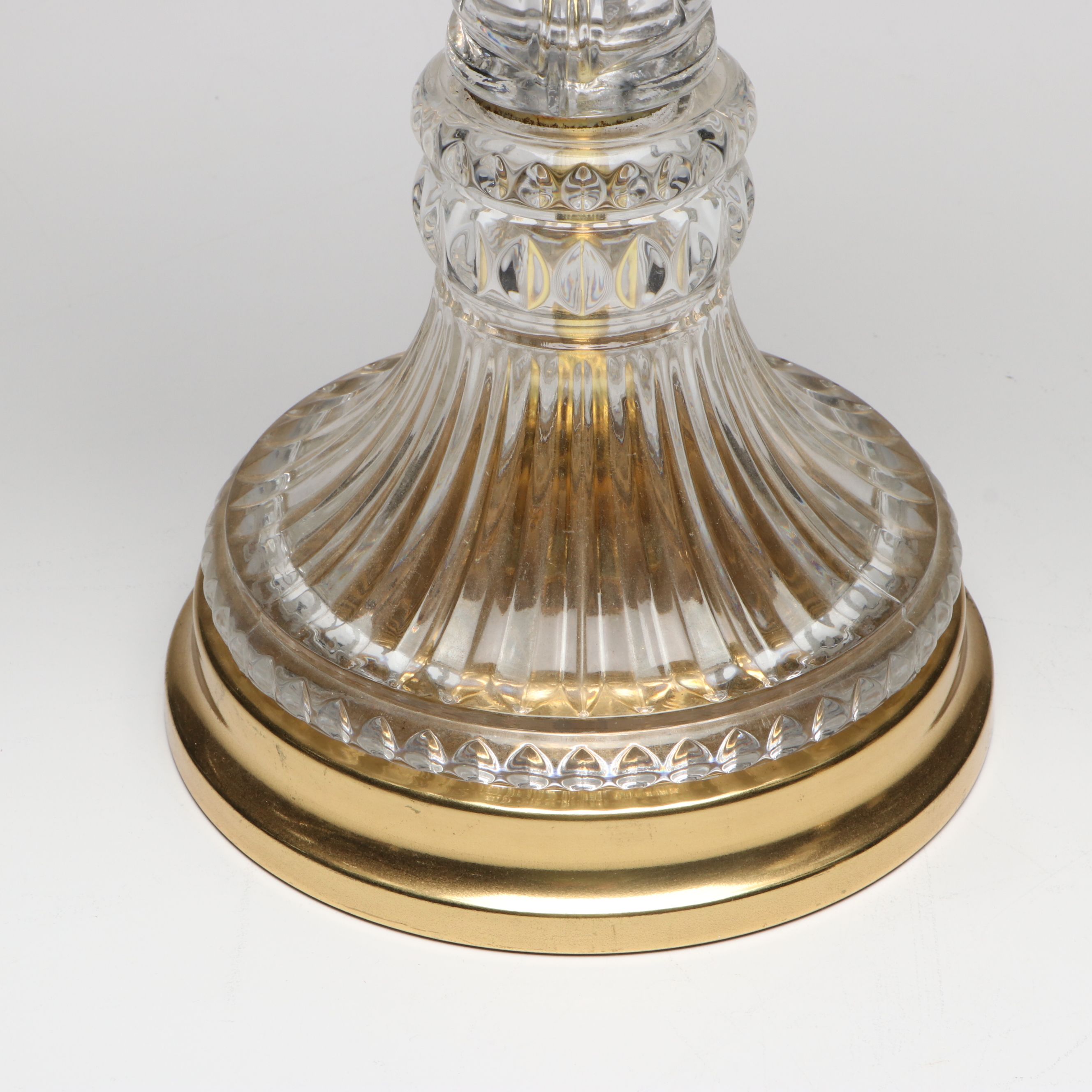 Cut Crystal Triple Candelabra