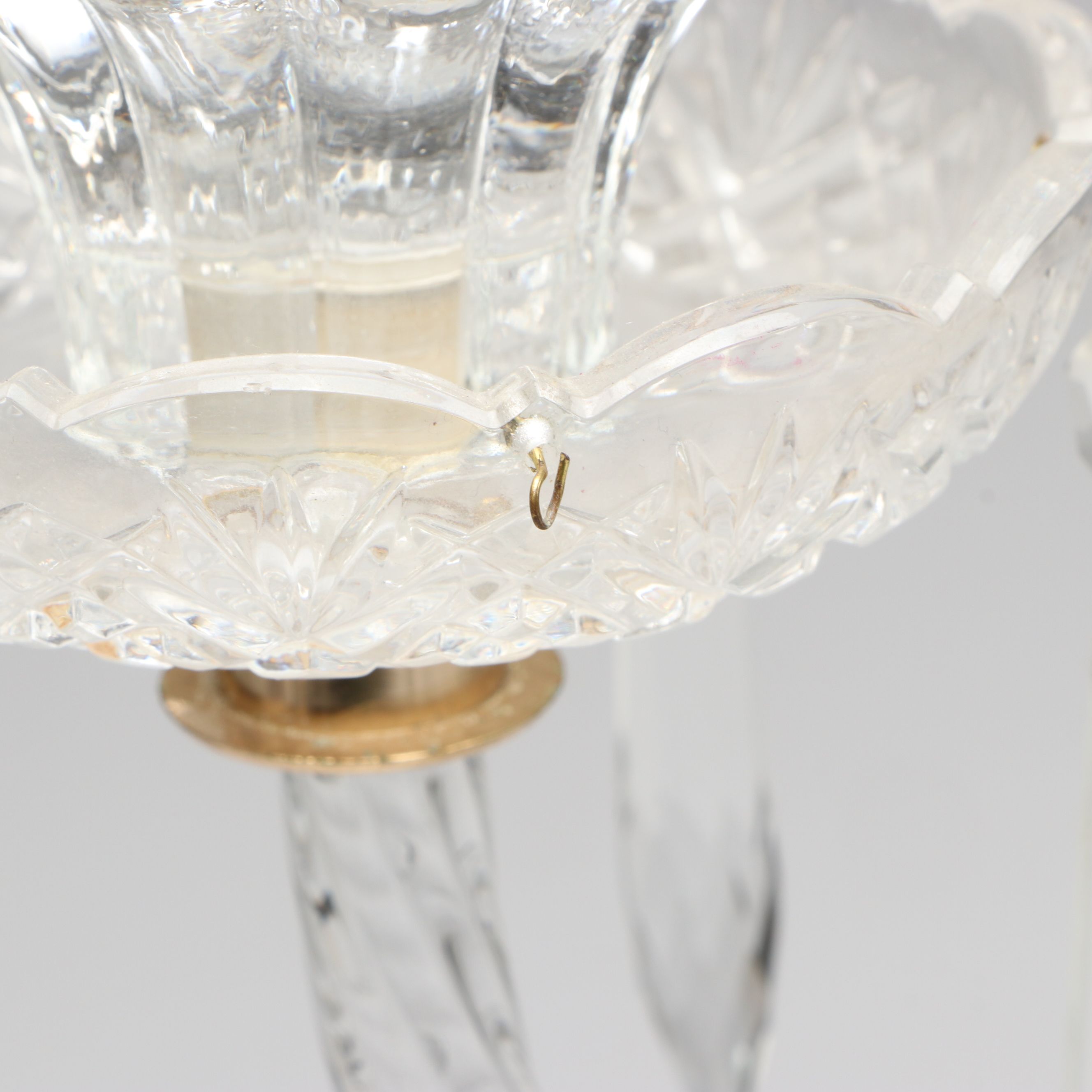 Cut Crystal Triple Candelabra