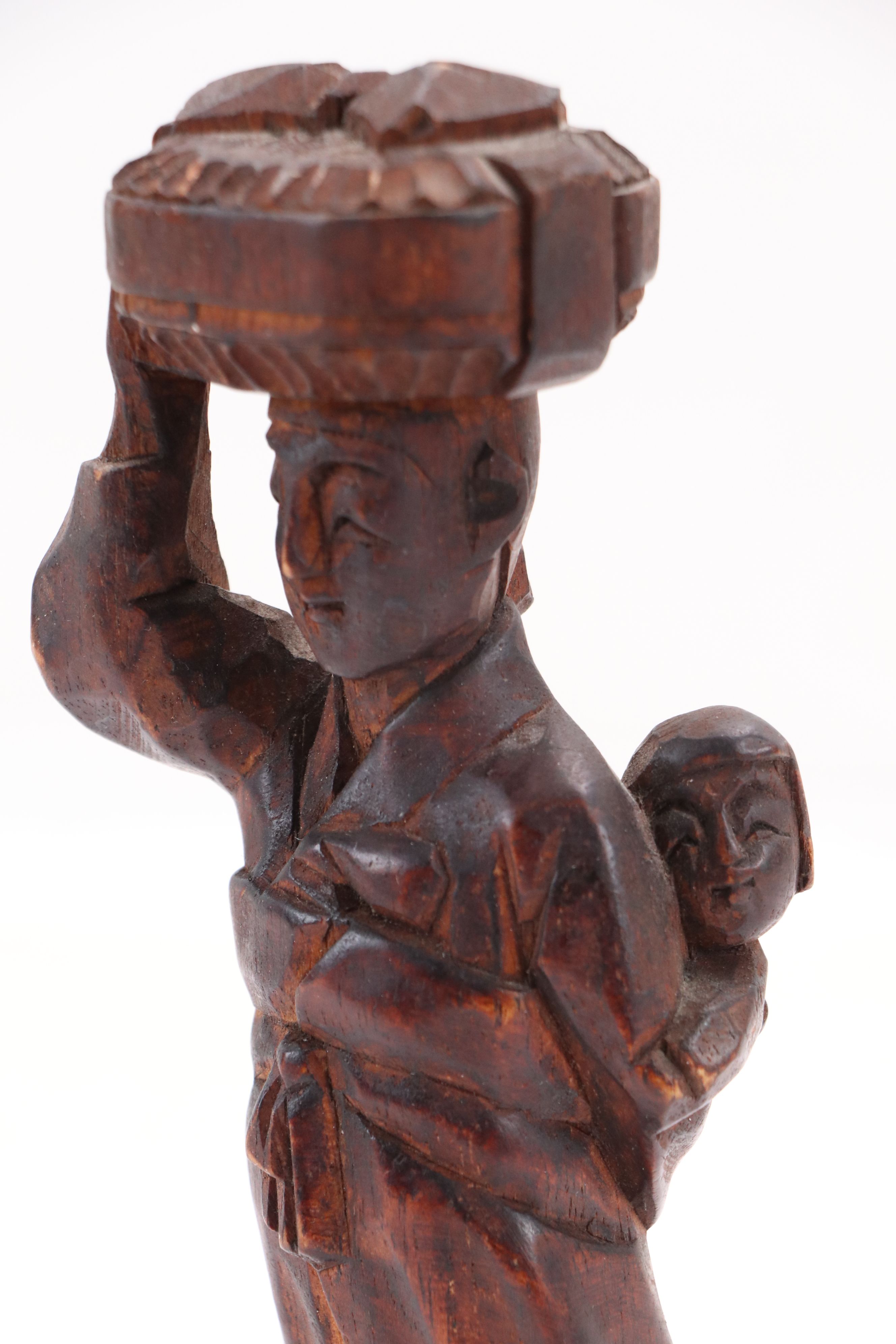 Chinese School Hand-Carved Wooden Figures