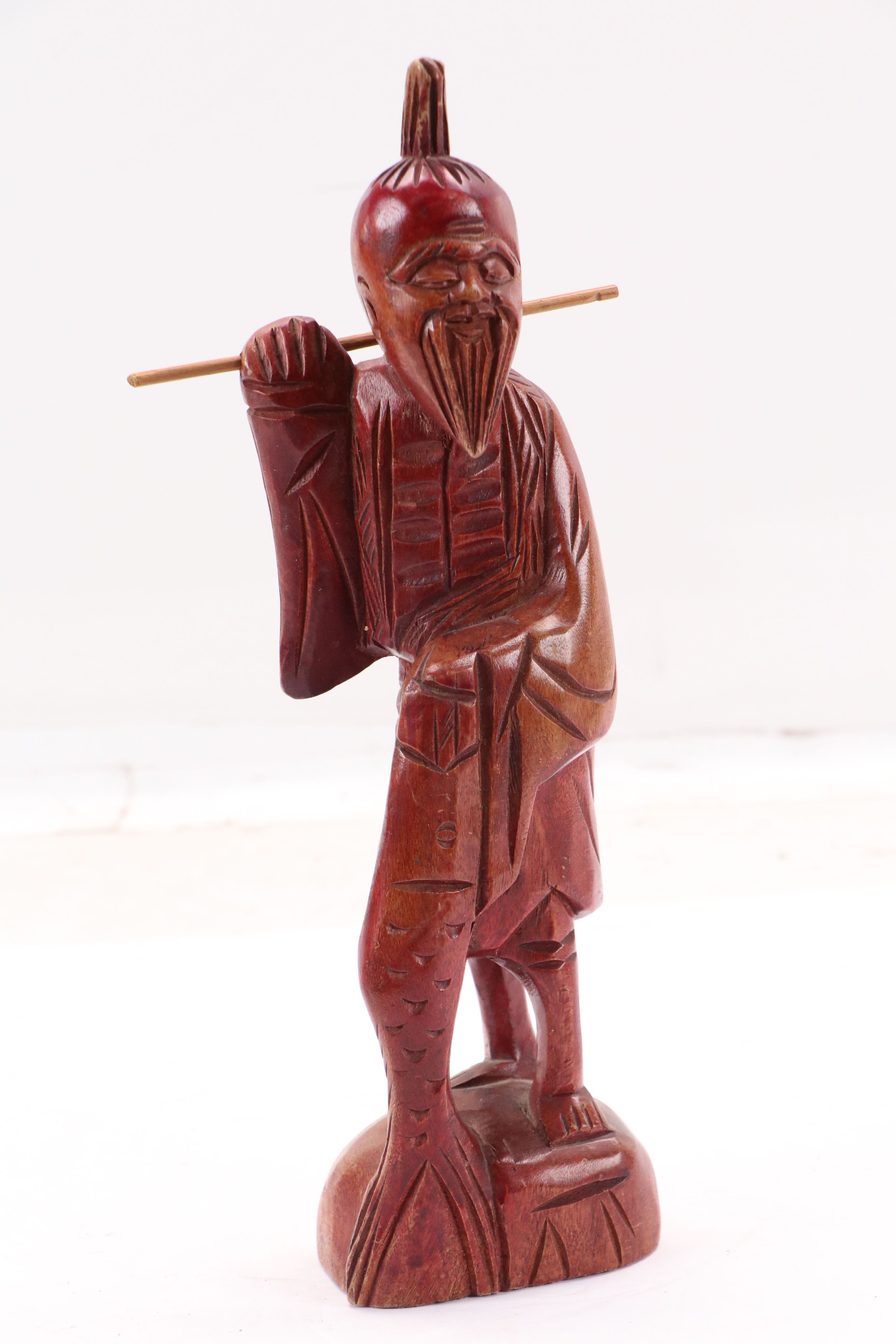 Chinese School Hand-Carved Wooden Figures