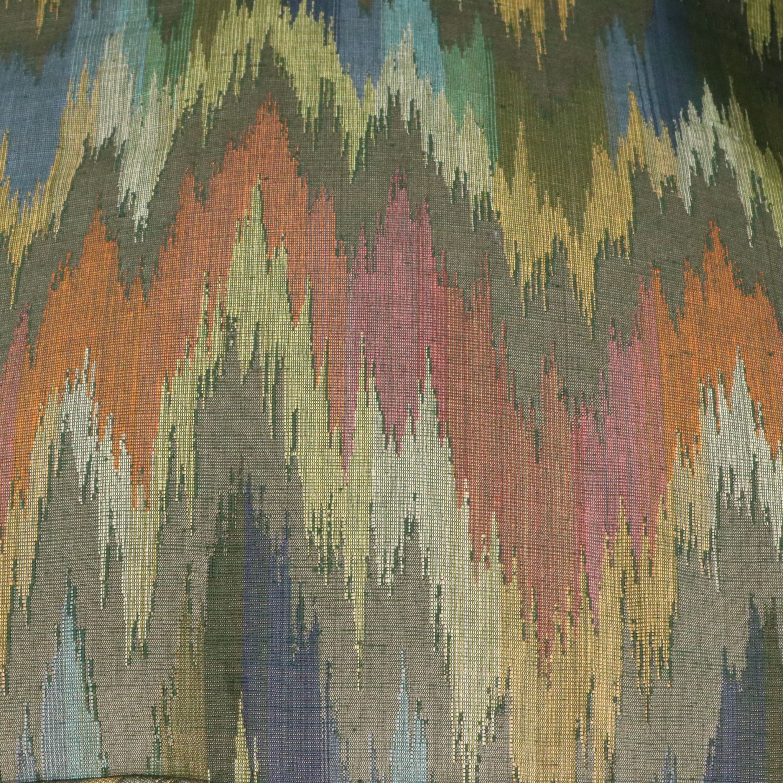 Pair of Vintage Flame Stitch Pattern Upholstered Club Chairs