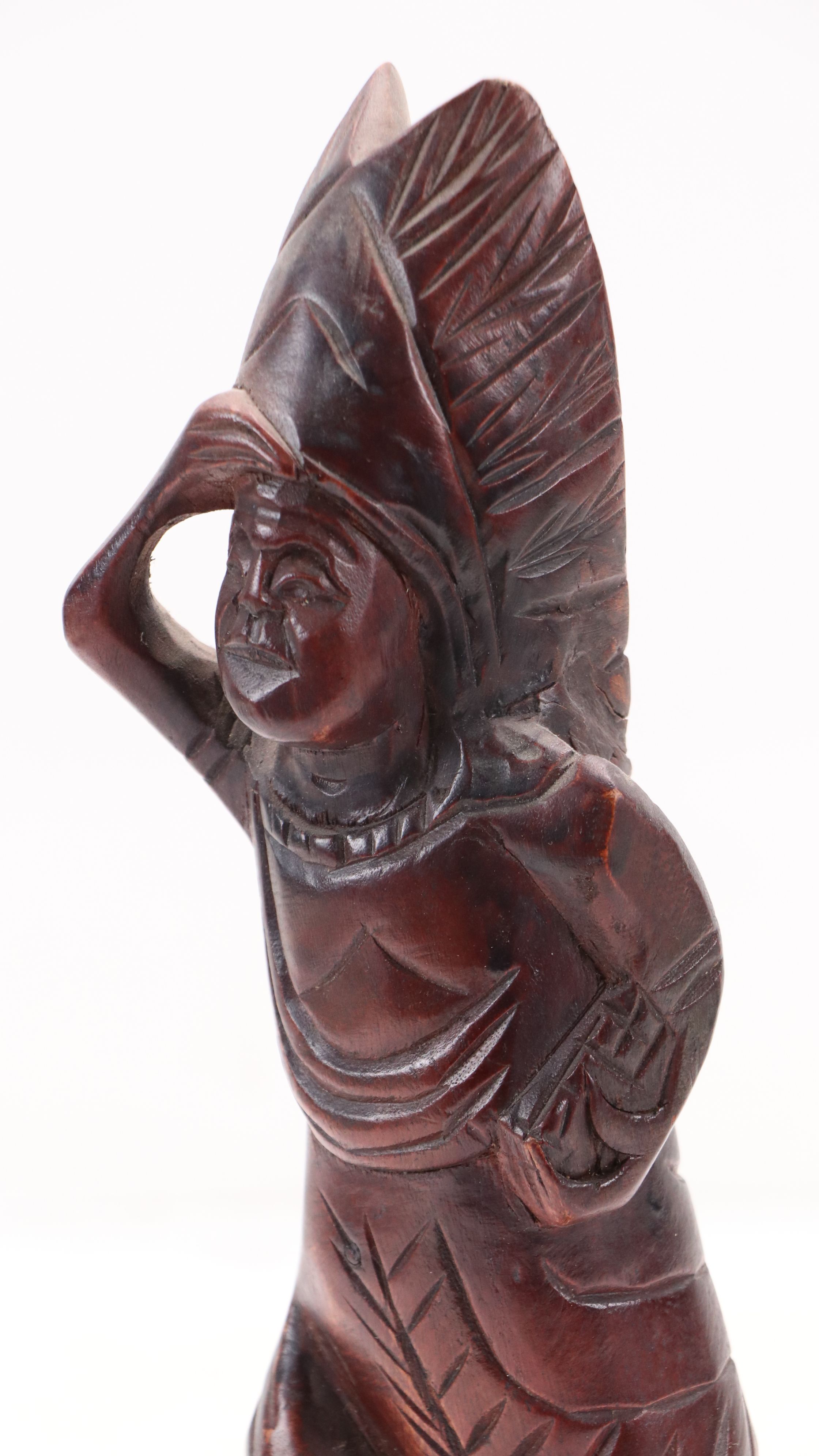 Southeast Asian Hand-Carved Wood Figures and Decorative Wall Mask