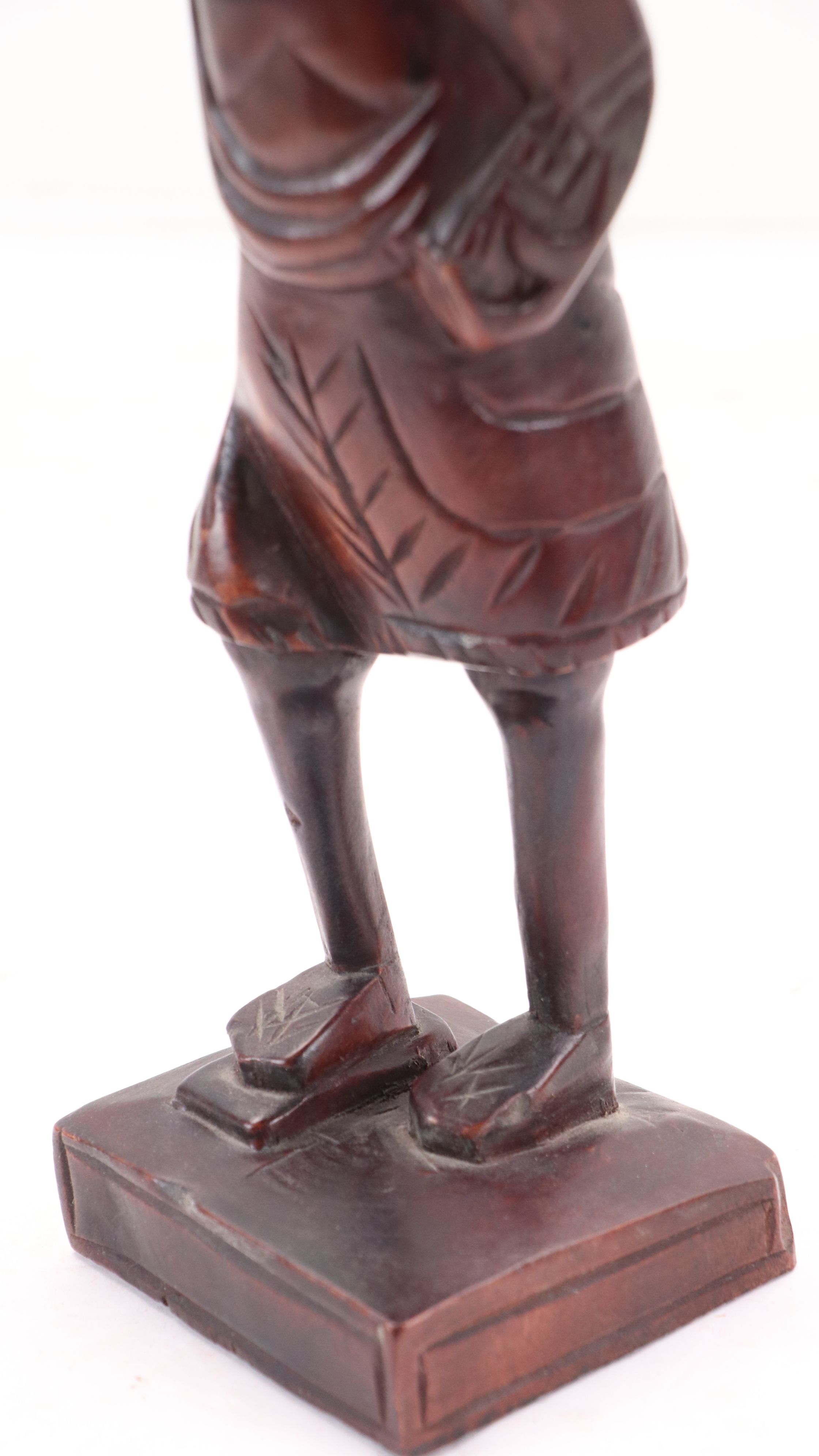 Southeast Asian Hand-Carved Wood Figures and Decorative Wall Mask