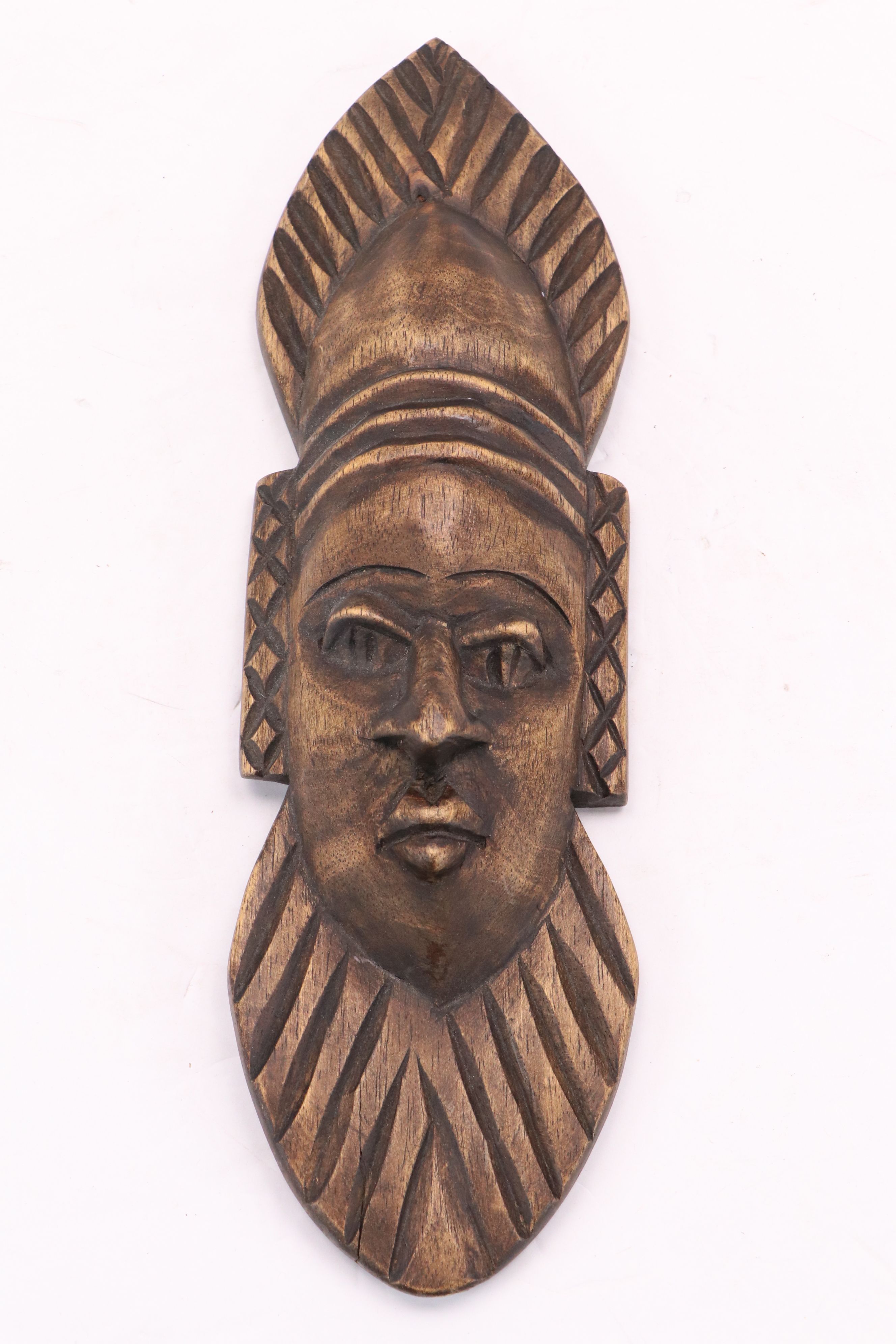 Southeast Asian Hand-Carved Wood Figures and Decorative Wall Mask