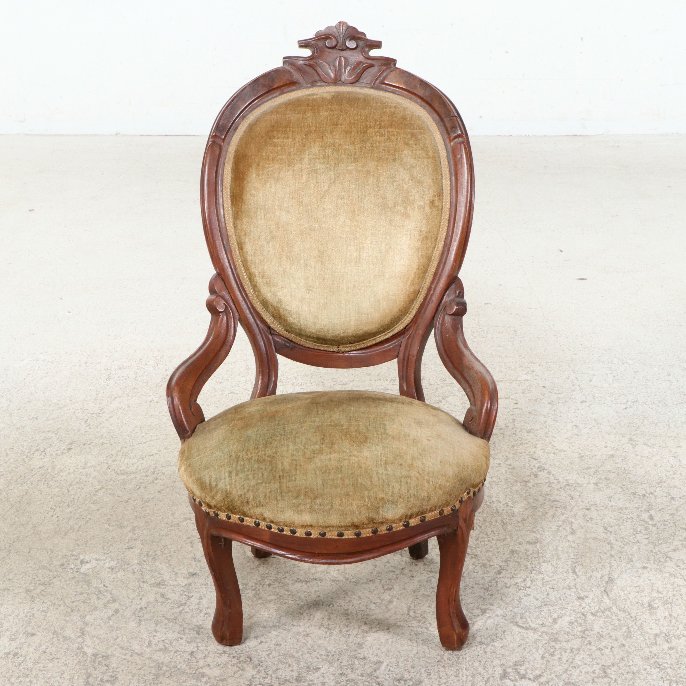 Victorian Rococo Revival Carved Walnut Side Chair, Circa 1860–1880