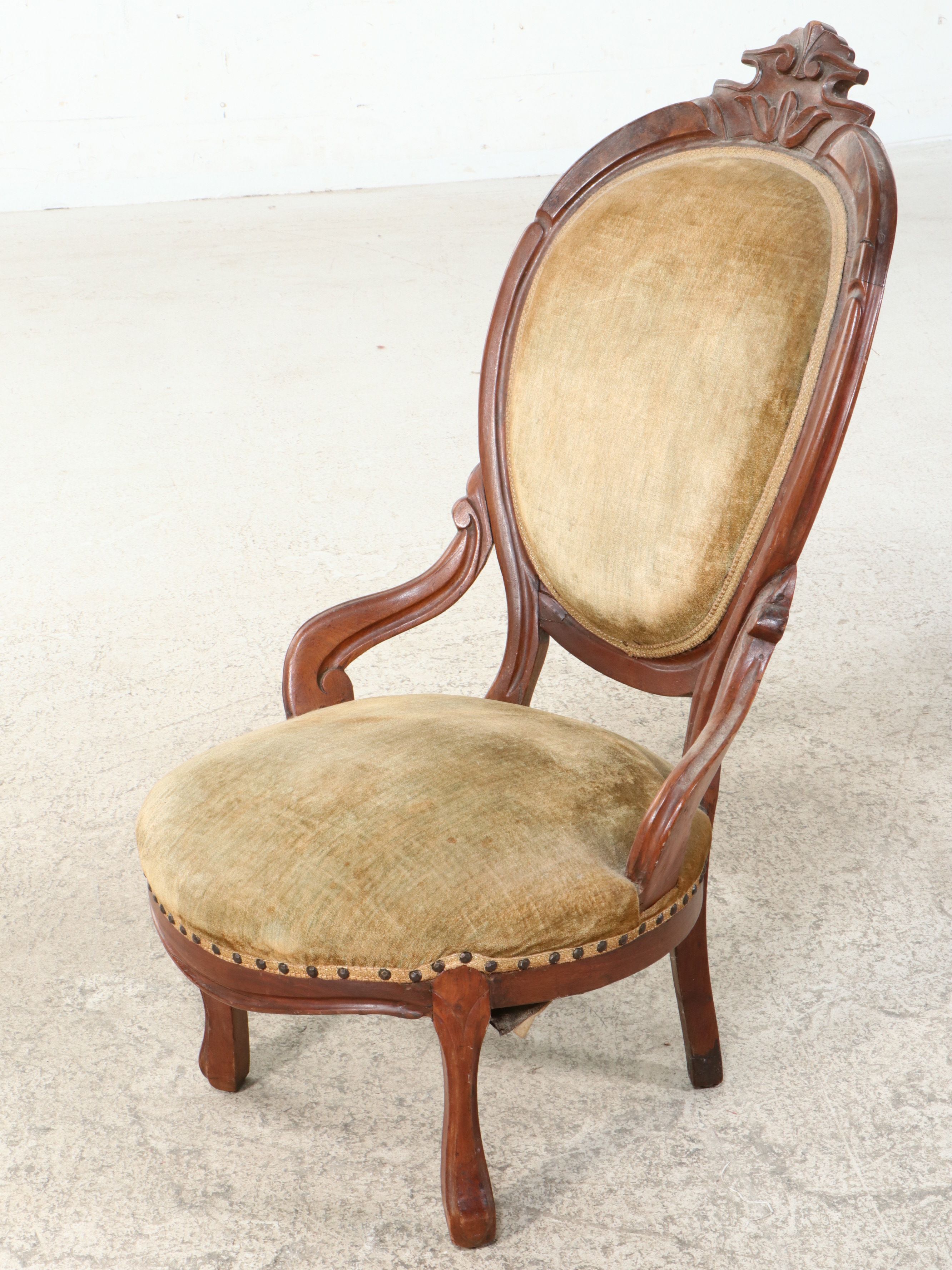 Victorian Rococo Revival Carved Walnut Side Chair, Circa 1860–1880