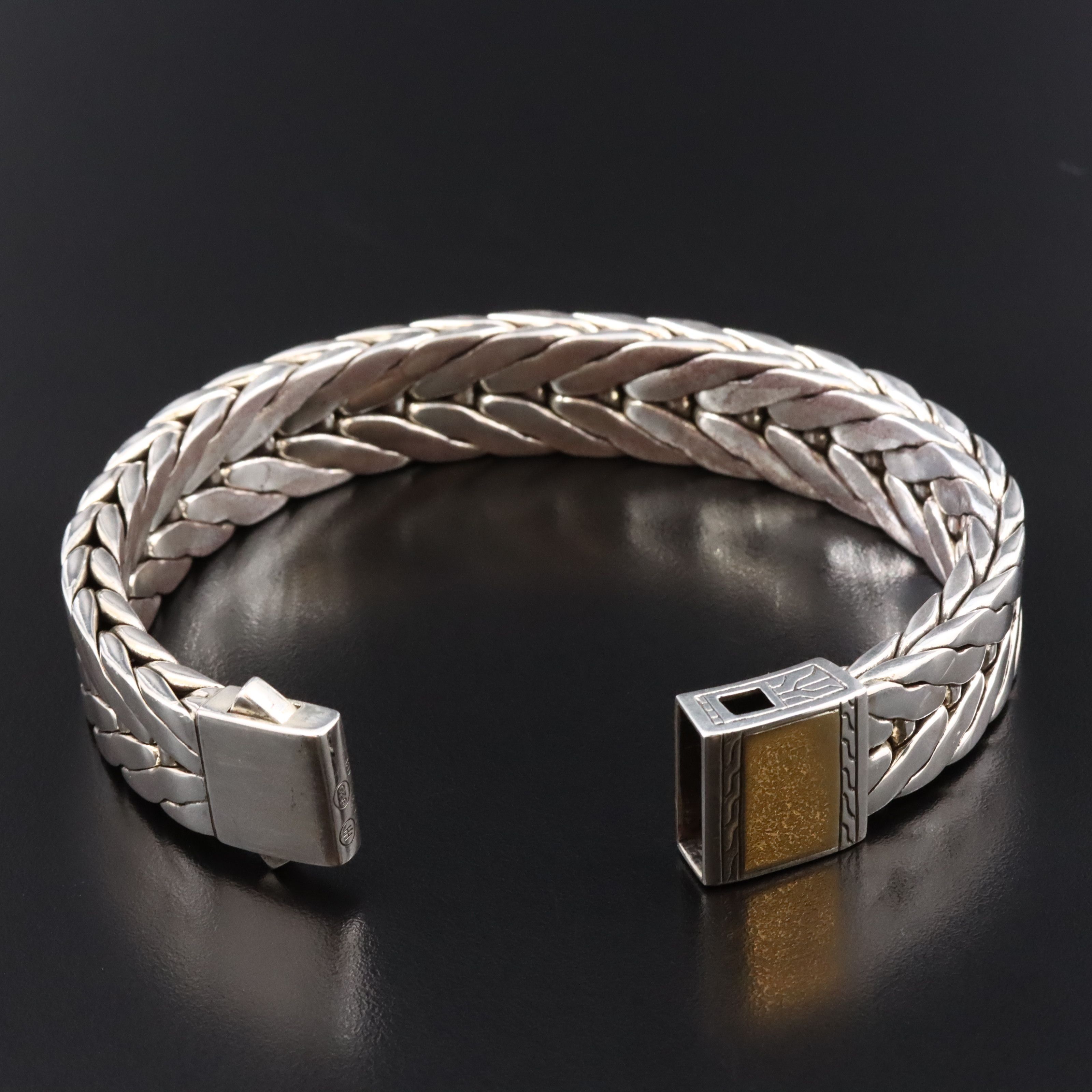 John Hardy Modern Chain Sterling Bracelet with 18K Bonded Gold Accent