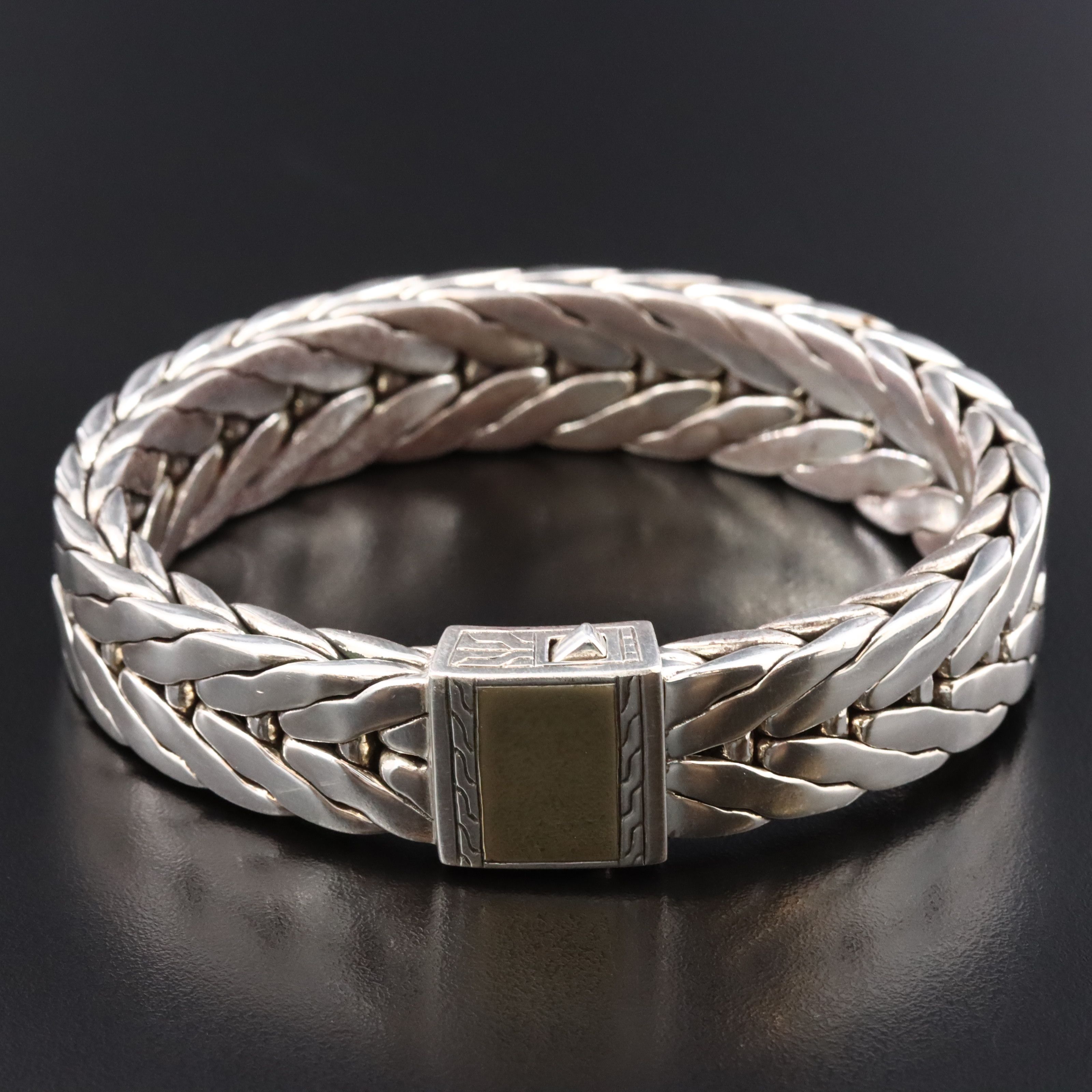 John Hardy Modern Chain Sterling Bracelet with 18K Bonded Gold Accent