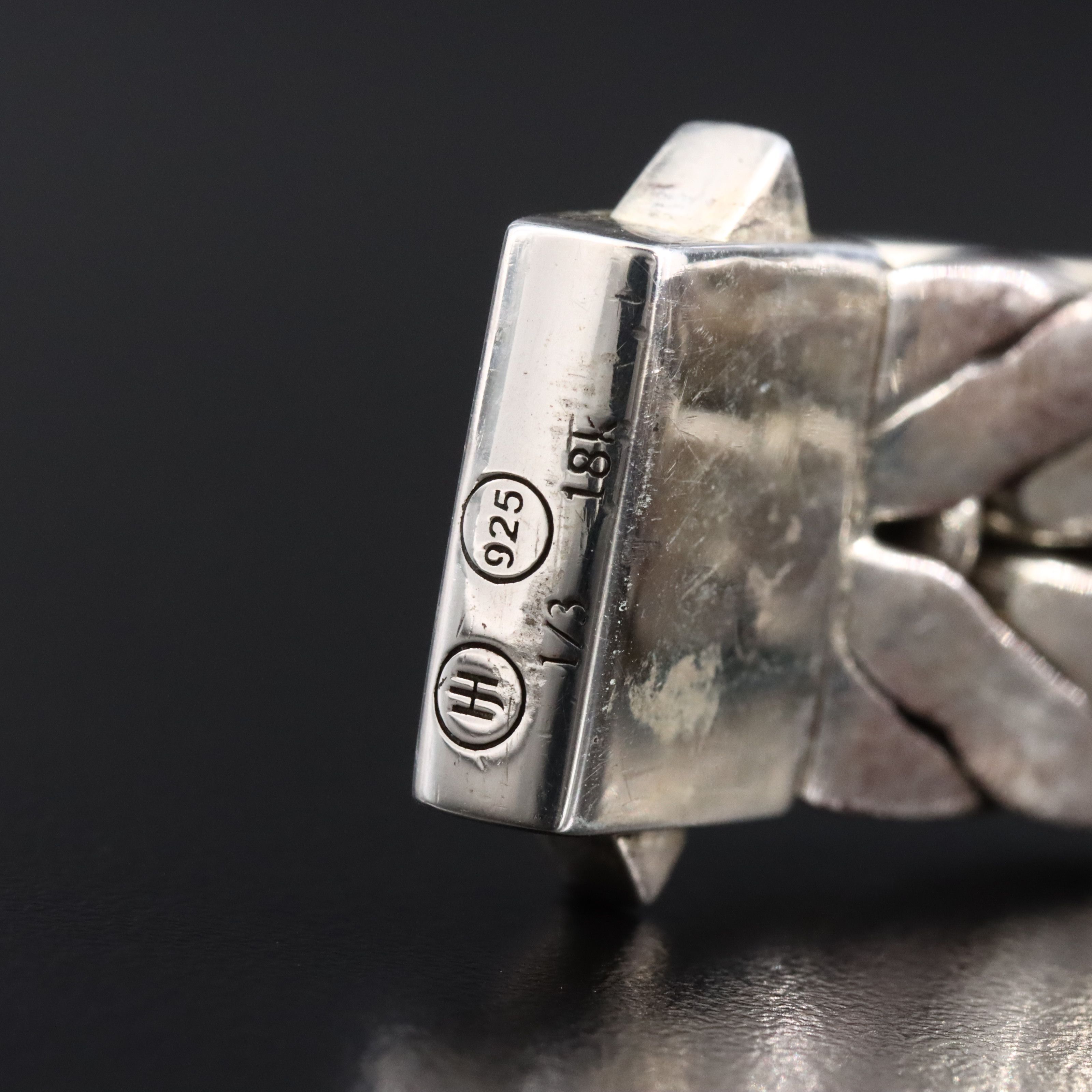 John Hardy Modern Chain Sterling Bracelet with 18K Bonded Gold Accent