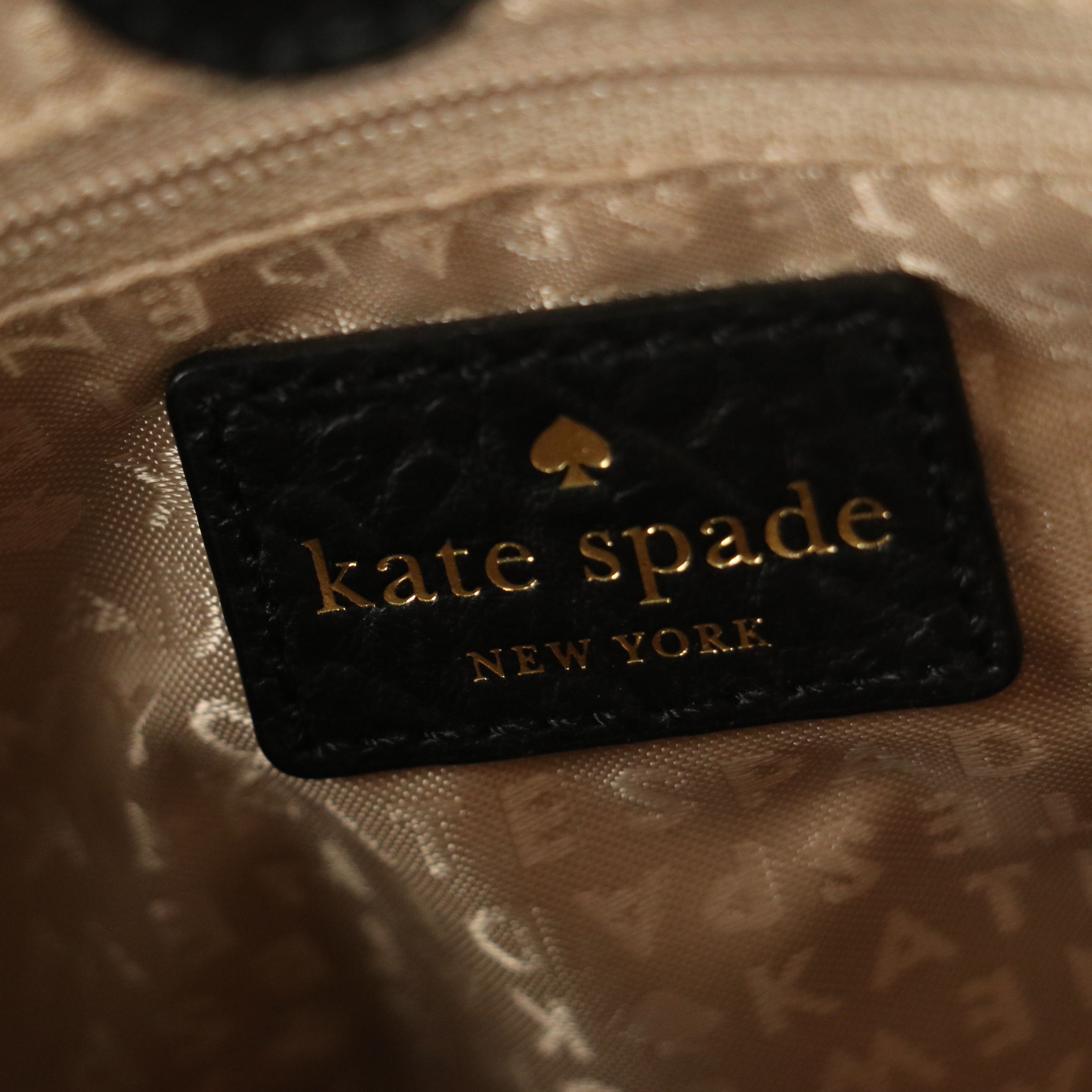 Kate Spade North-South Tote Bags in Black/Brown Grained Leather