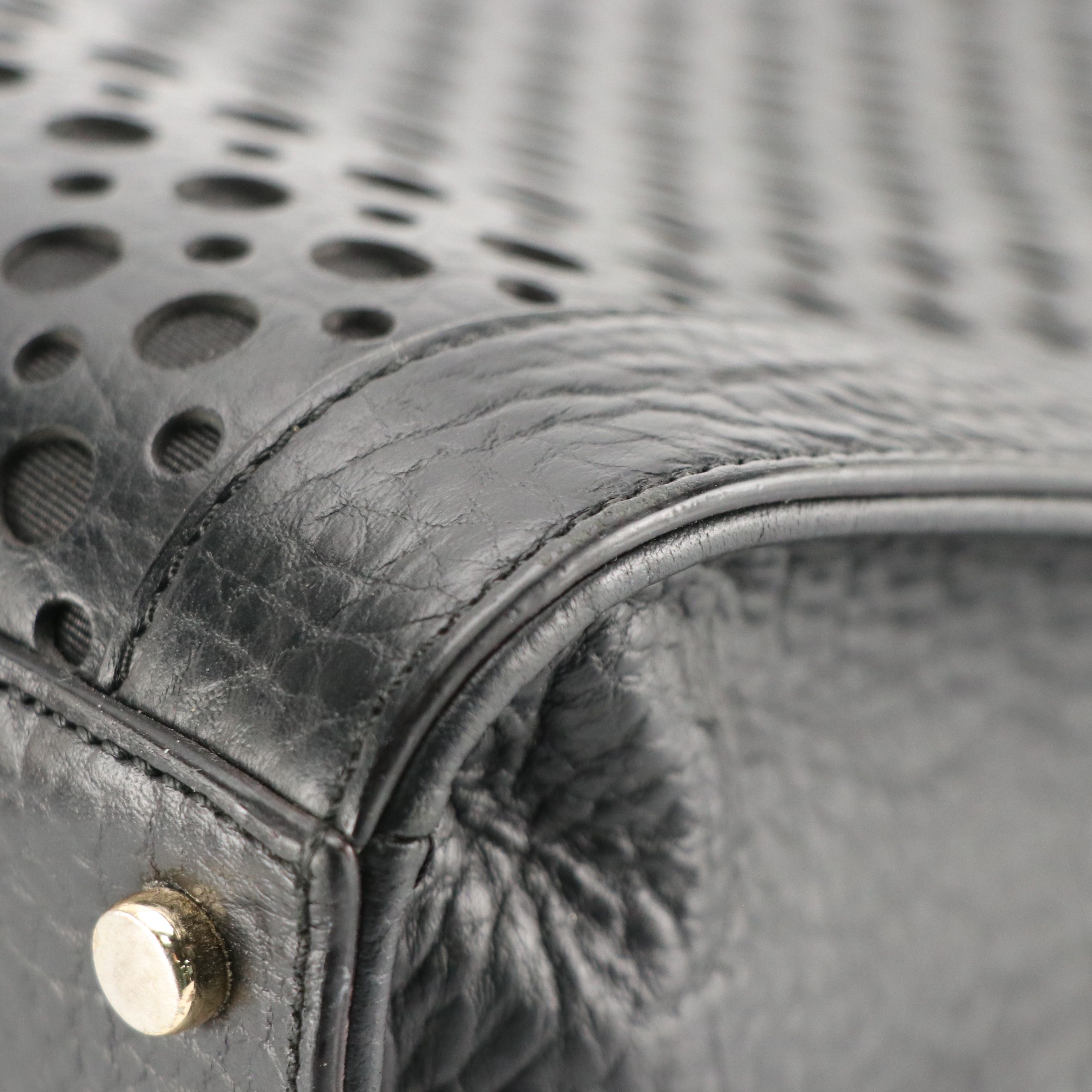 Kate Spade North-South Tote Bags in Black/Brown Grained Leather