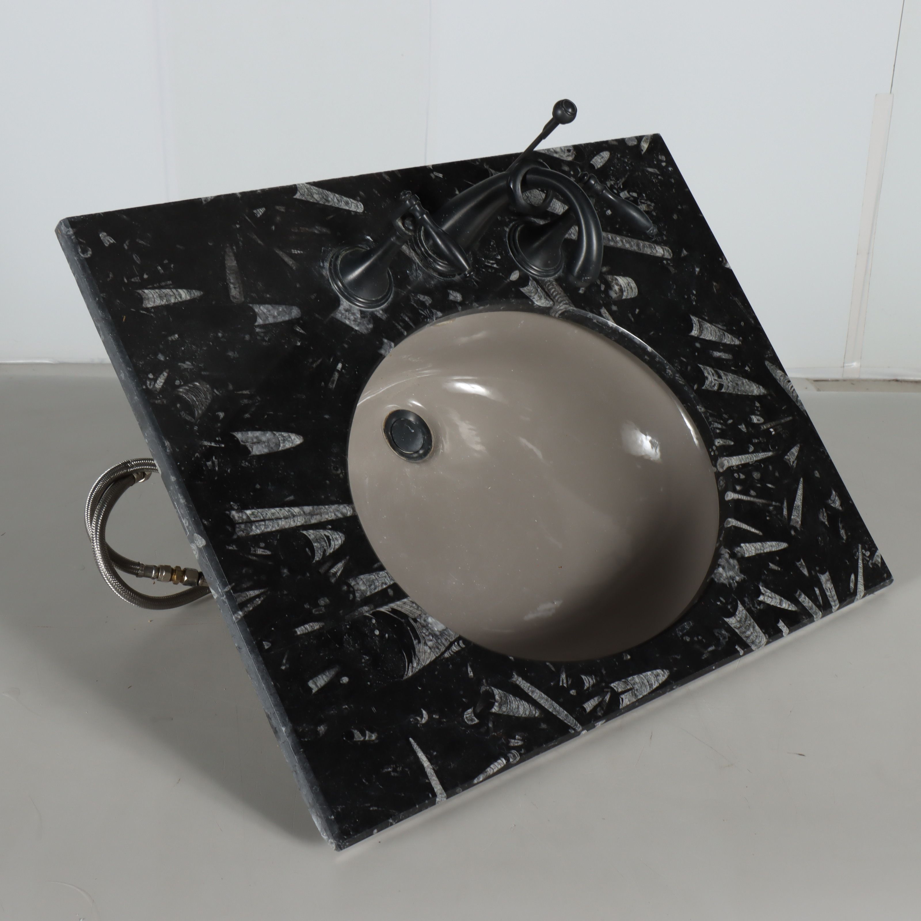 Marble with Orthocone Vanity with Undermount Sink and Plumbing